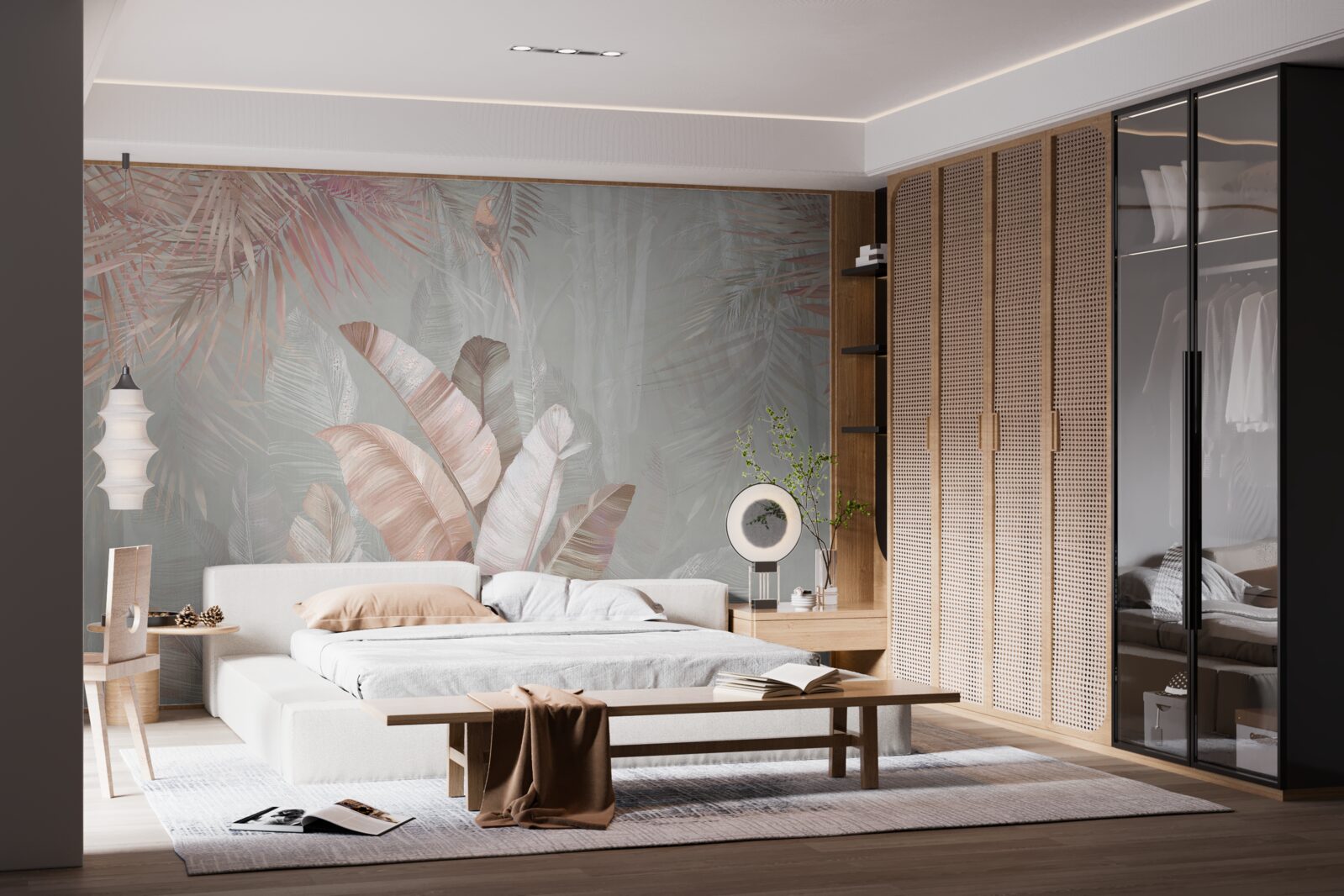 Фотошпалери м'який букет тропічного листя