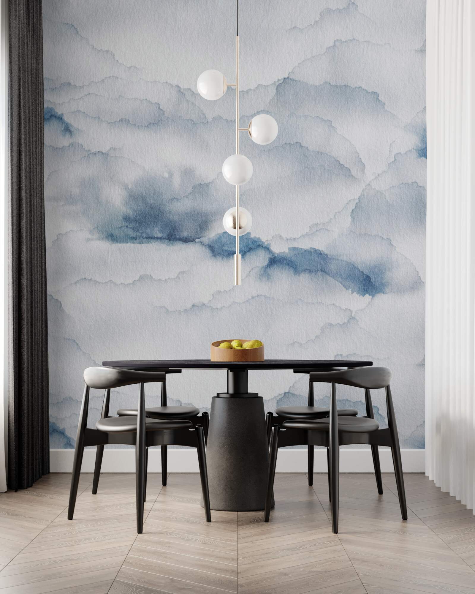 Фотошпалери хмарно з дощем