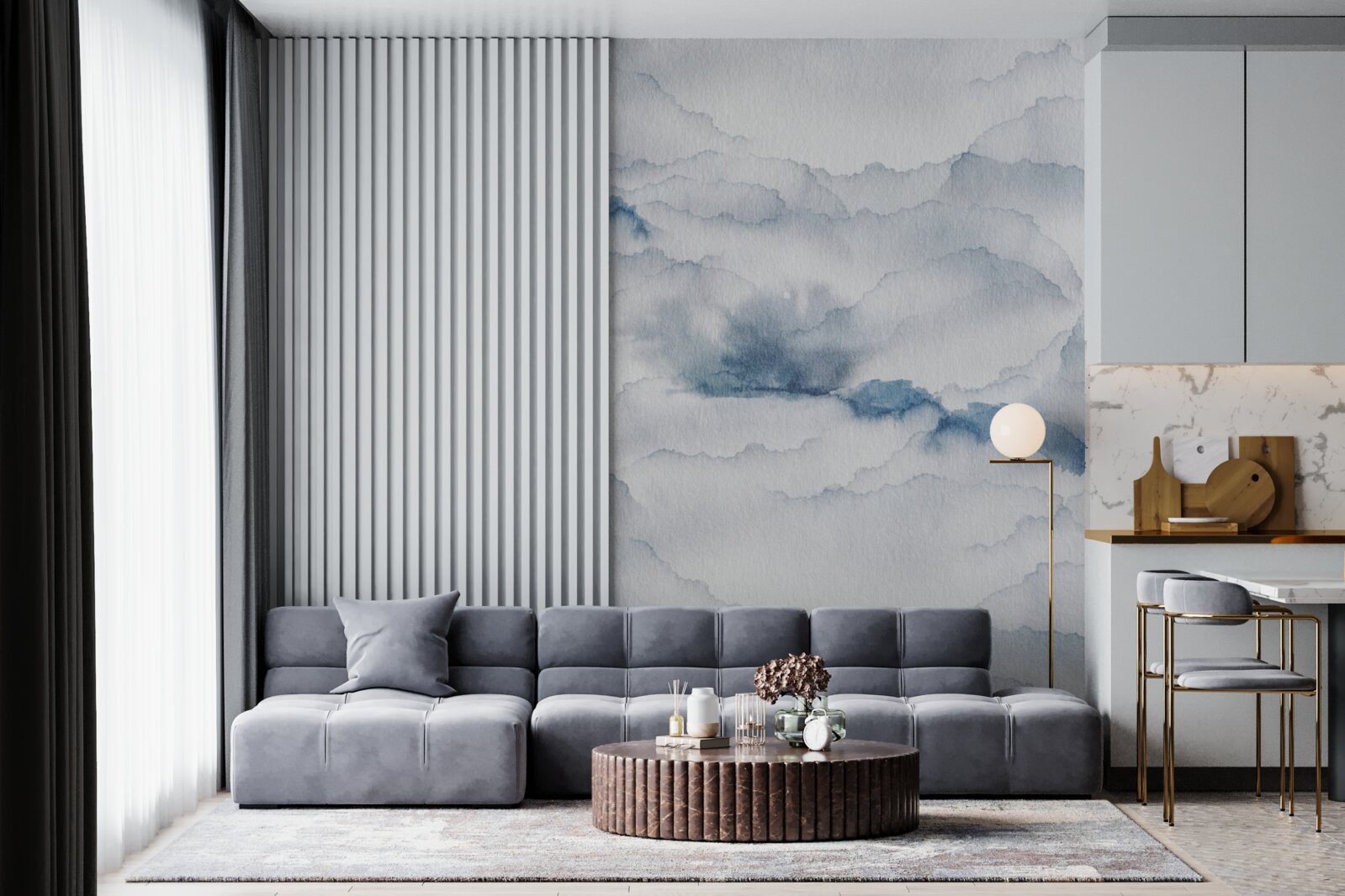 Фотошпалери хмарно з дощем