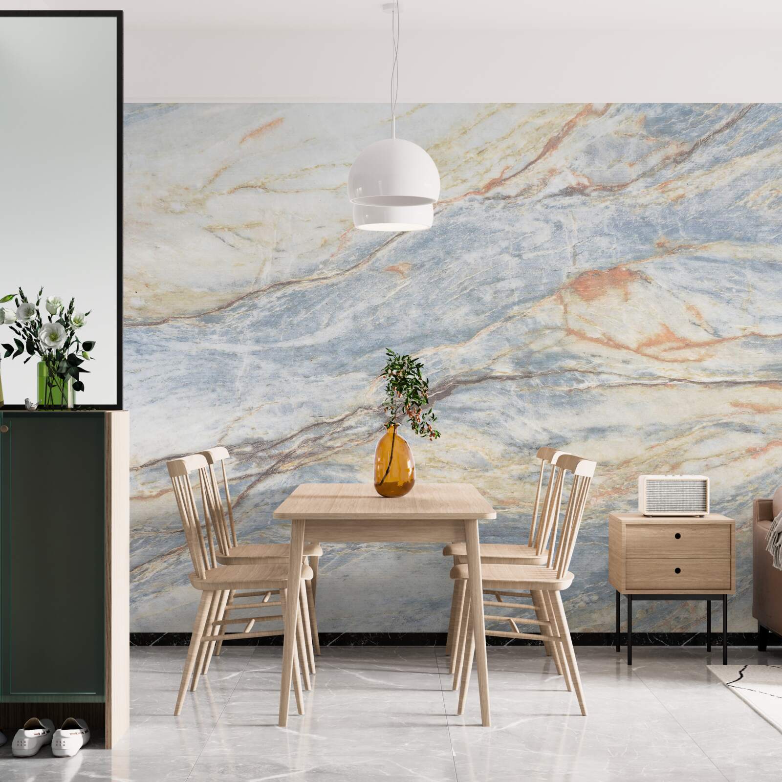 Фотошпалери сіруватий мармур