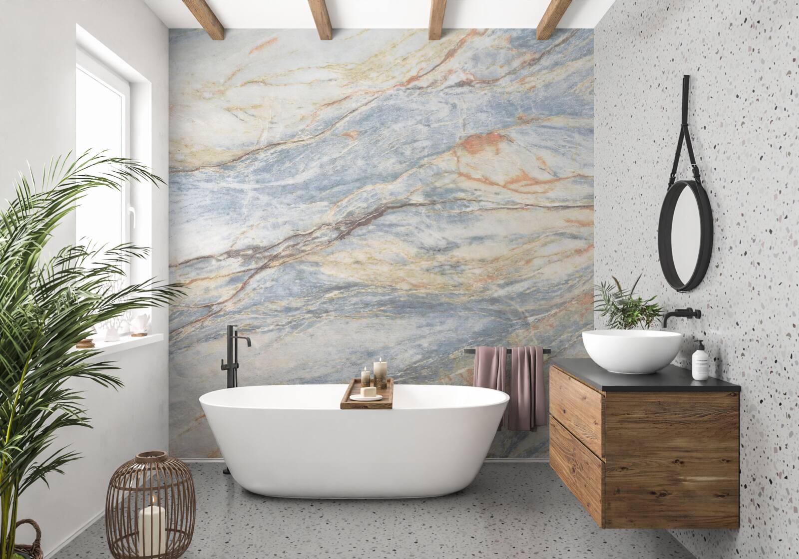 Фотошпалери сіруватий мармур