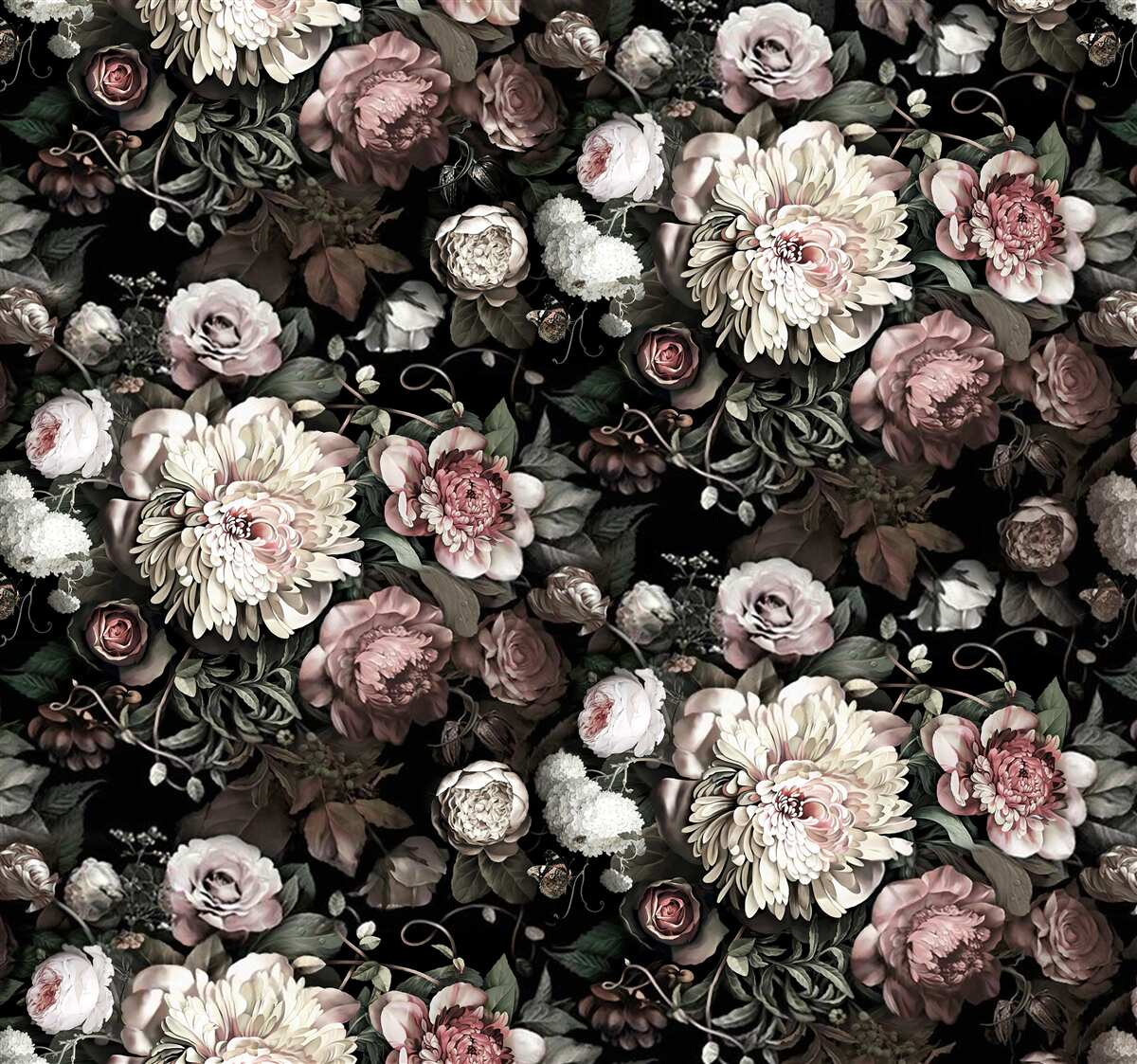 Фотошпалери композиція з легких квіткових тонів