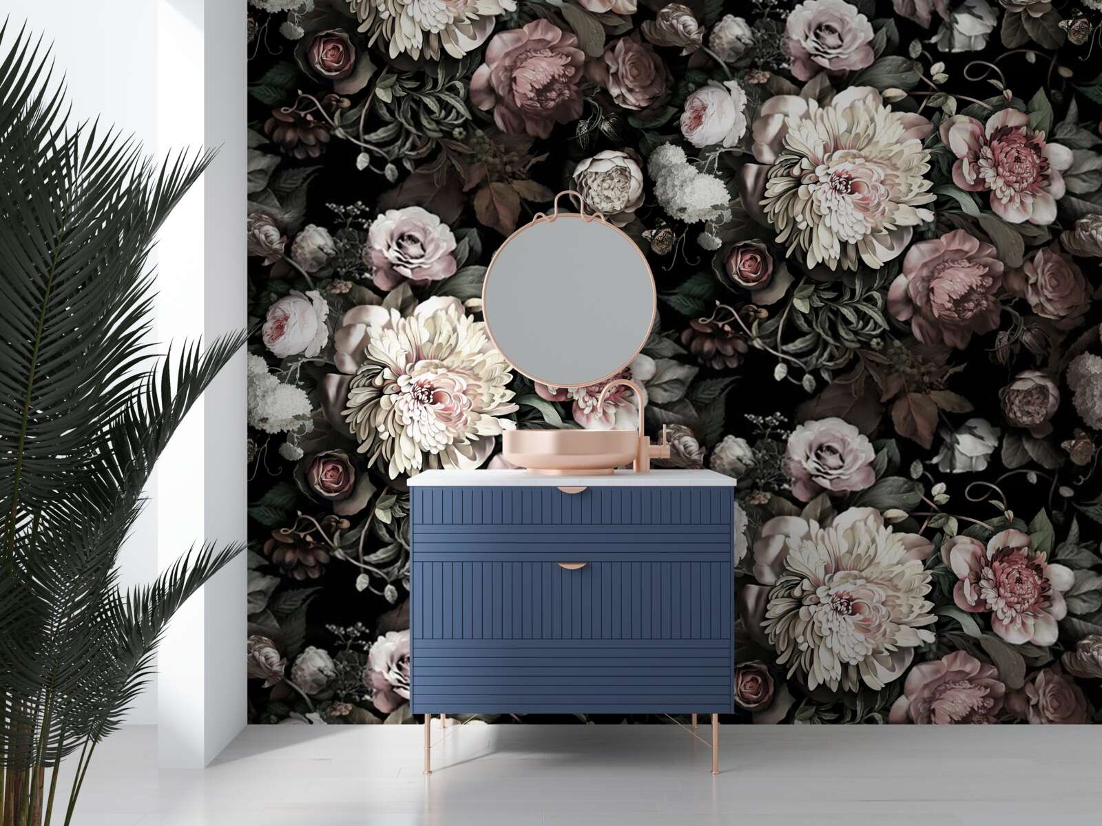 Фотошпалери композиція з легких квіткових тонів