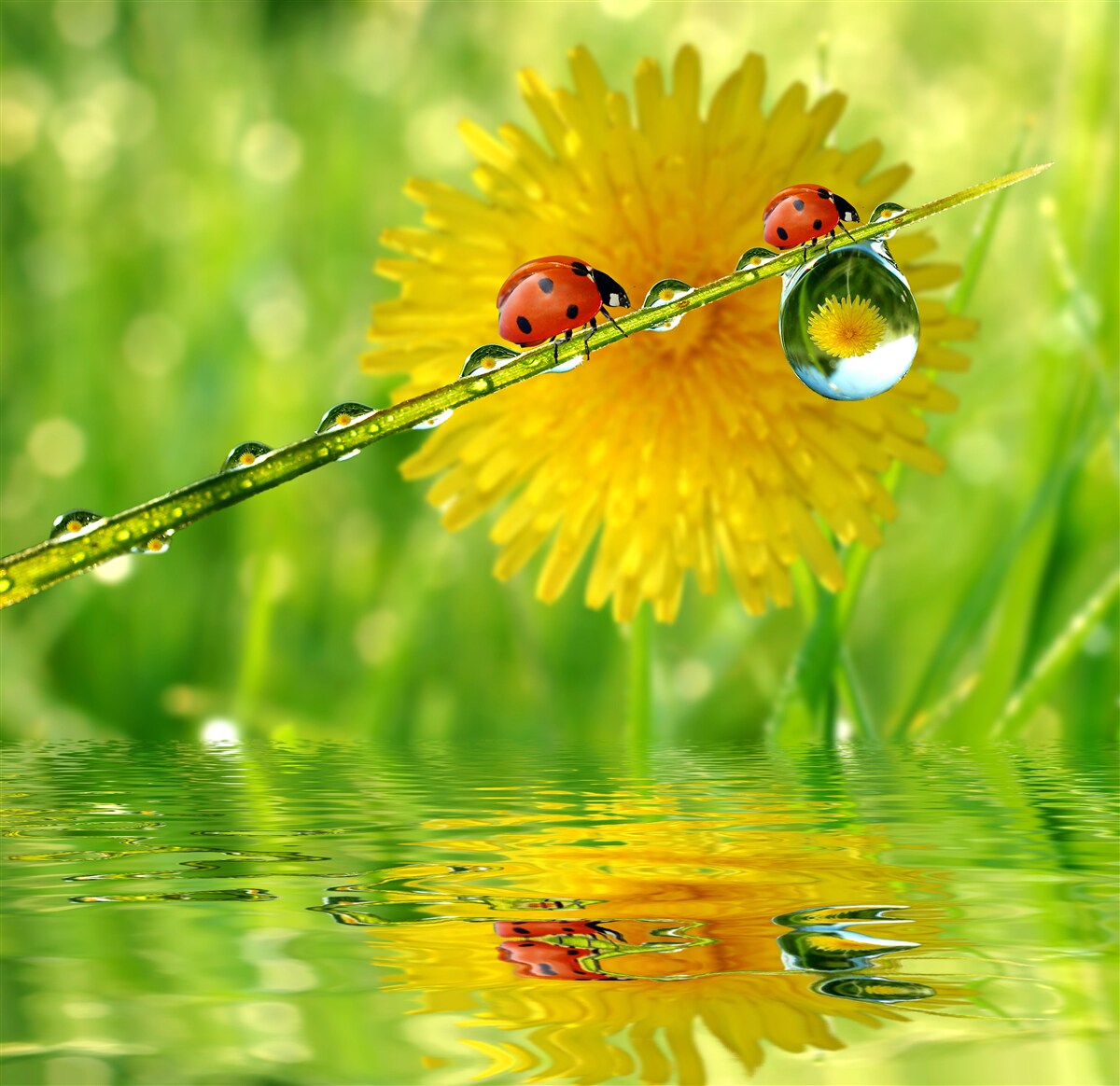 Фотошпалери сонечка після зливи