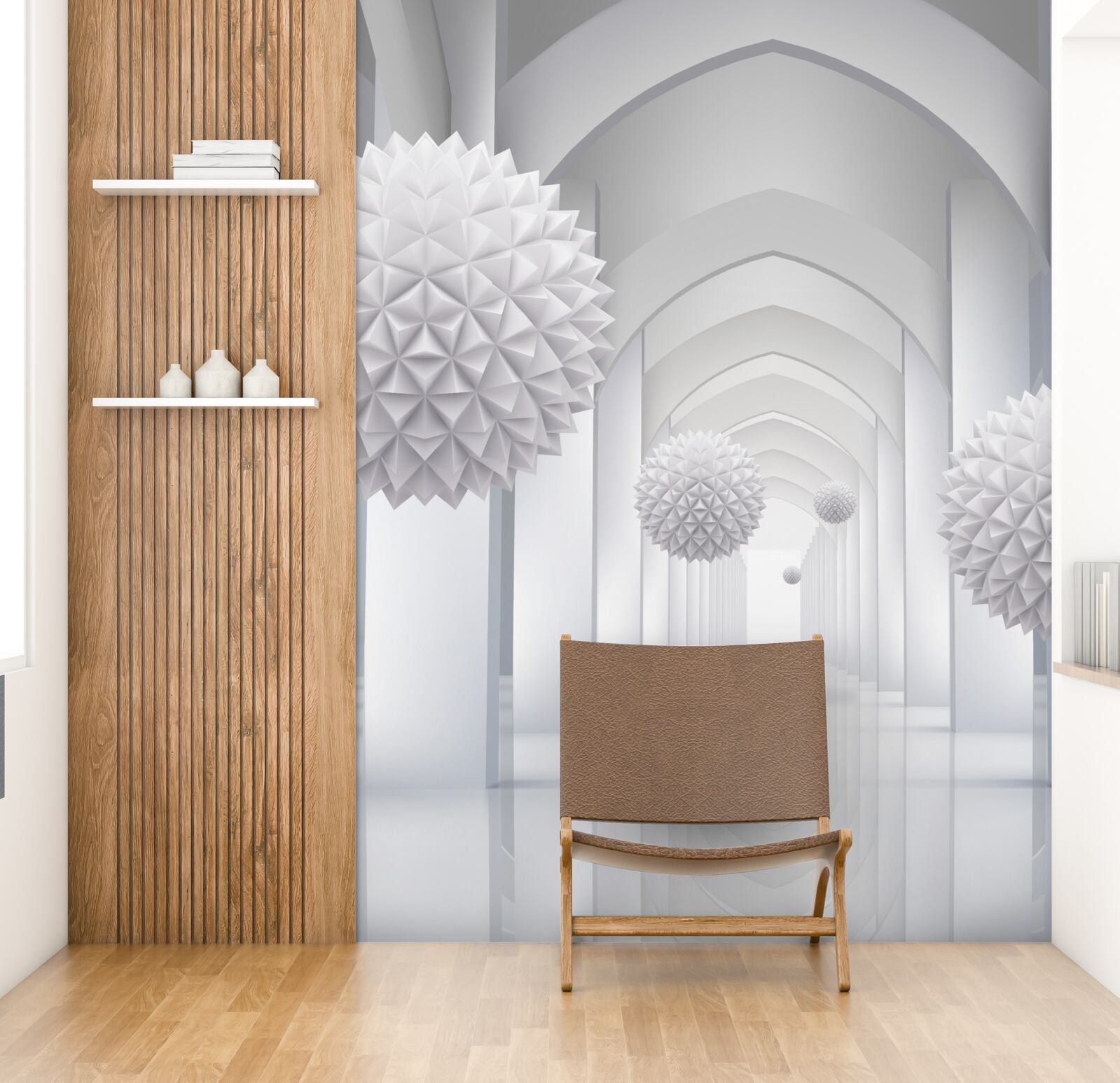 Фотошпалери Арки в готичному стилі та повітряні кулі, що здіймаються в небо