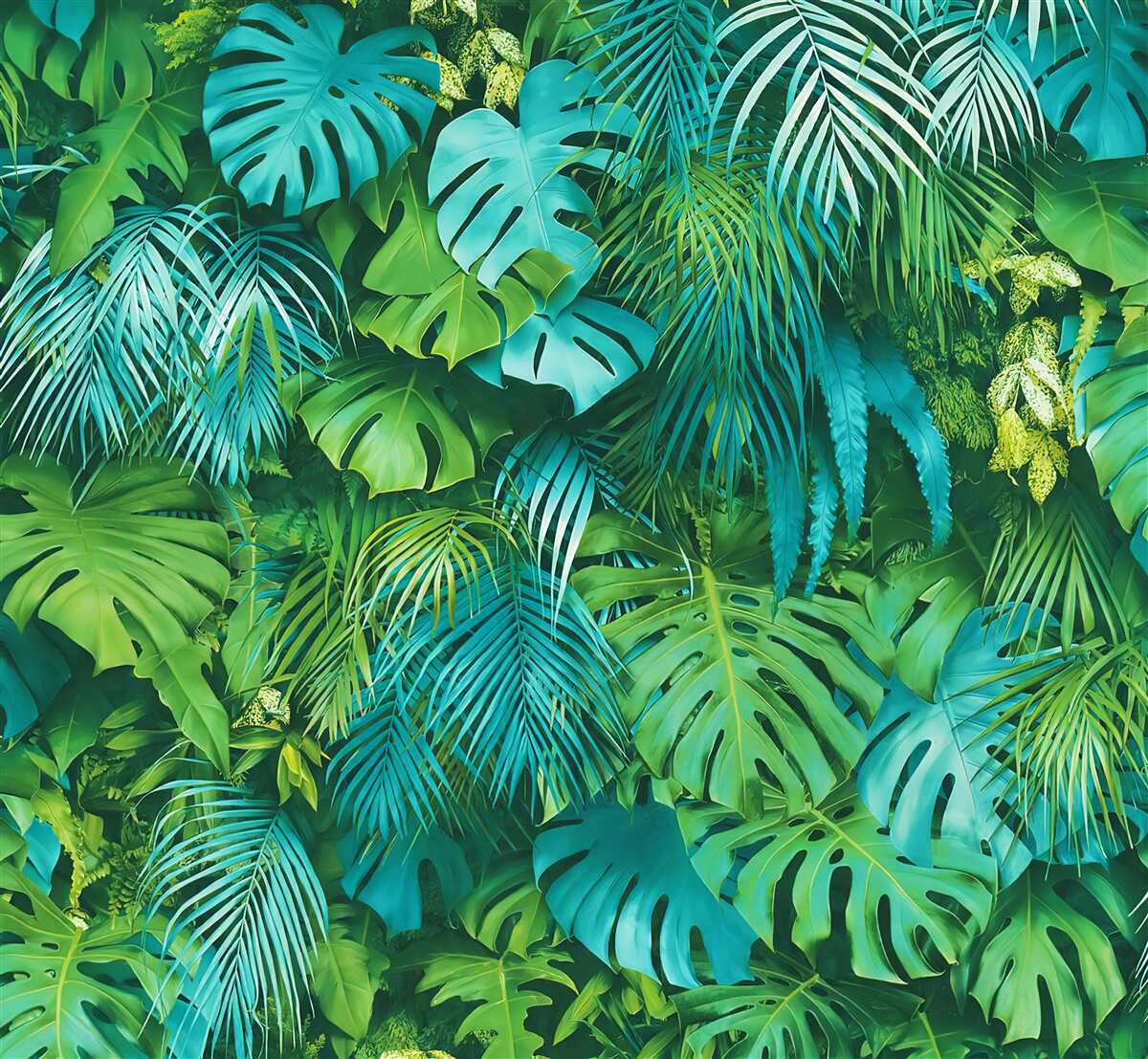 Фотошпалери чудовий калейдоскоп тропічного зеленого листя