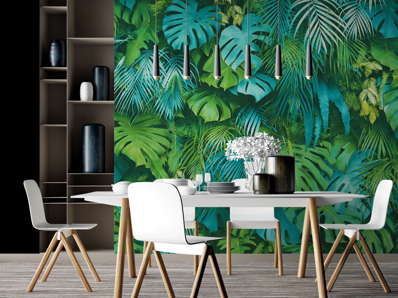 Фотошпалери чудовий калейдоскоп тропічного зеленого листя