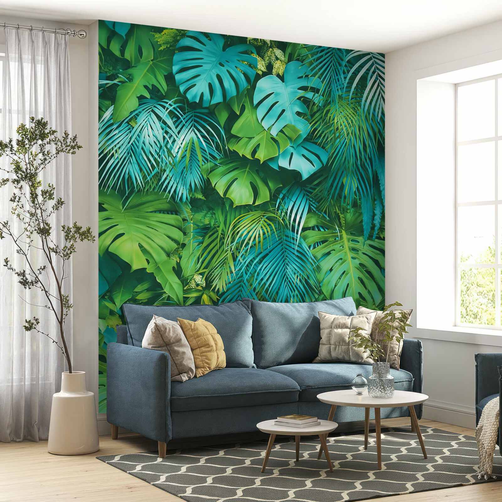 Фотошпалери чудовий калейдоскоп тропічного зеленого листя