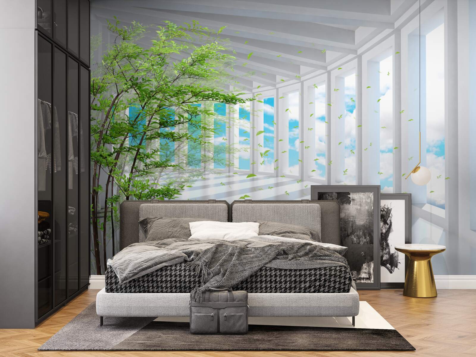 Фотошпалери захоплююча тераса, освітлена сонячними променями