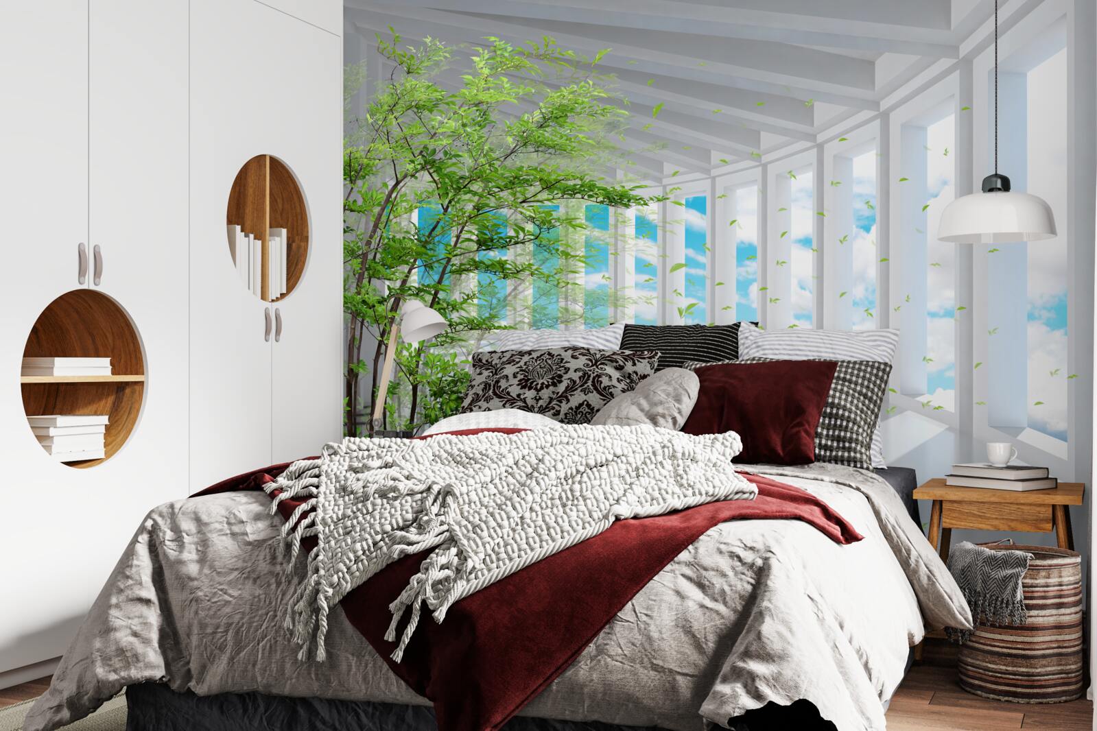 Фотошпалери захоплююча тераса, освітлена сонячними променями