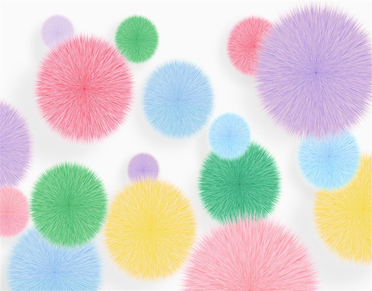 Фотошпалери кольорові кола на світлому фоні