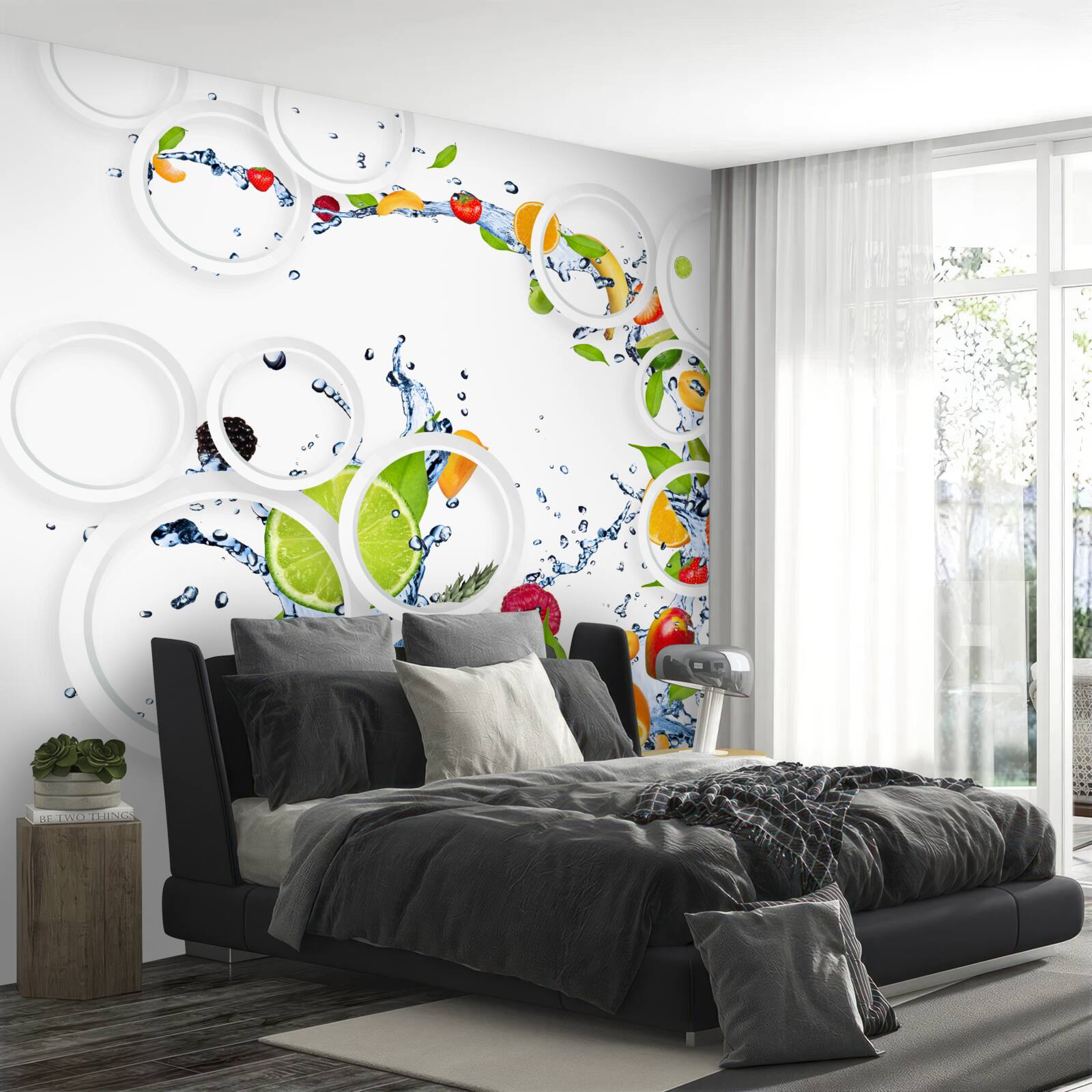 Фотошпалери фруктово-біла округлість