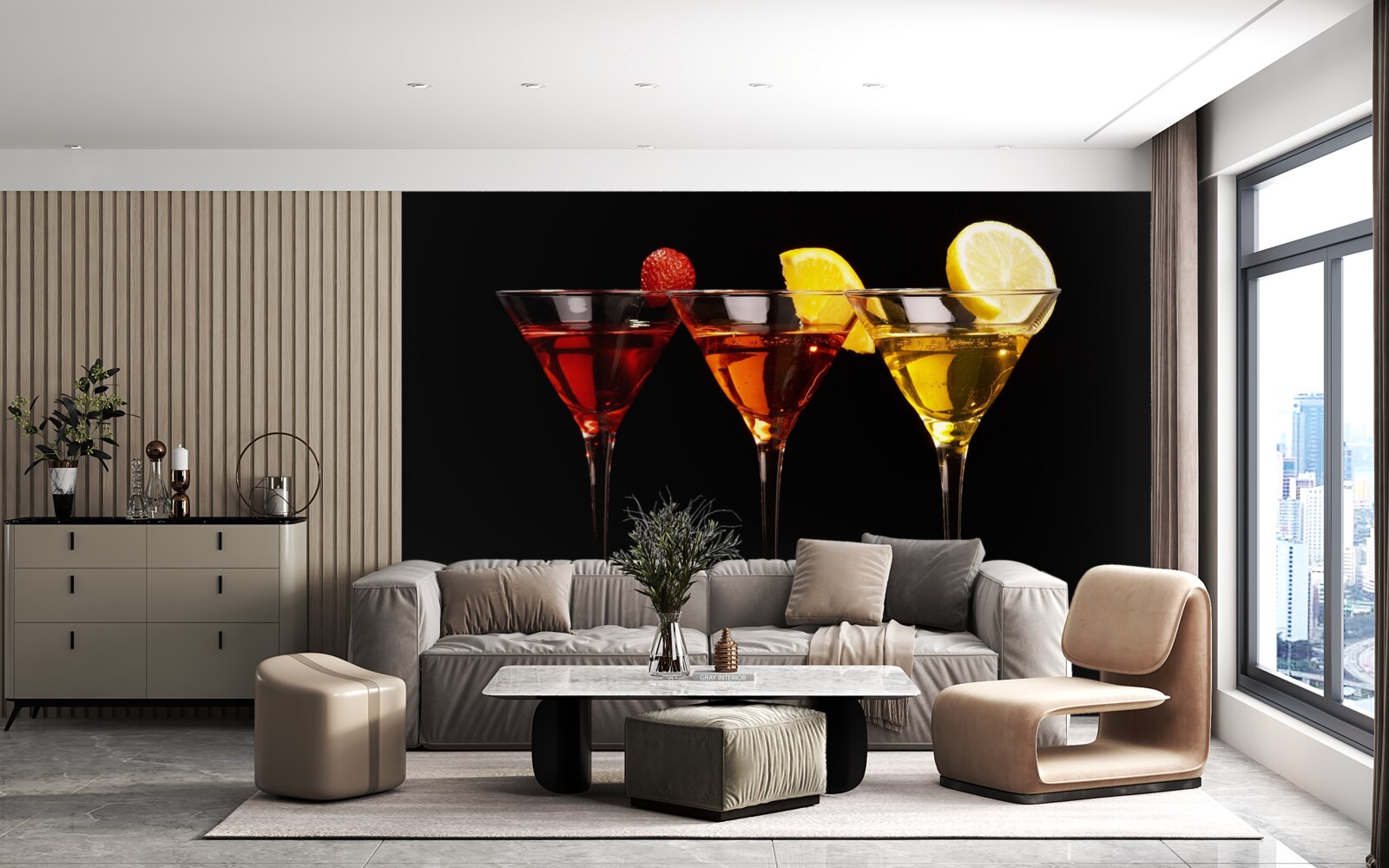 Фотошпалери естетика коктейлю