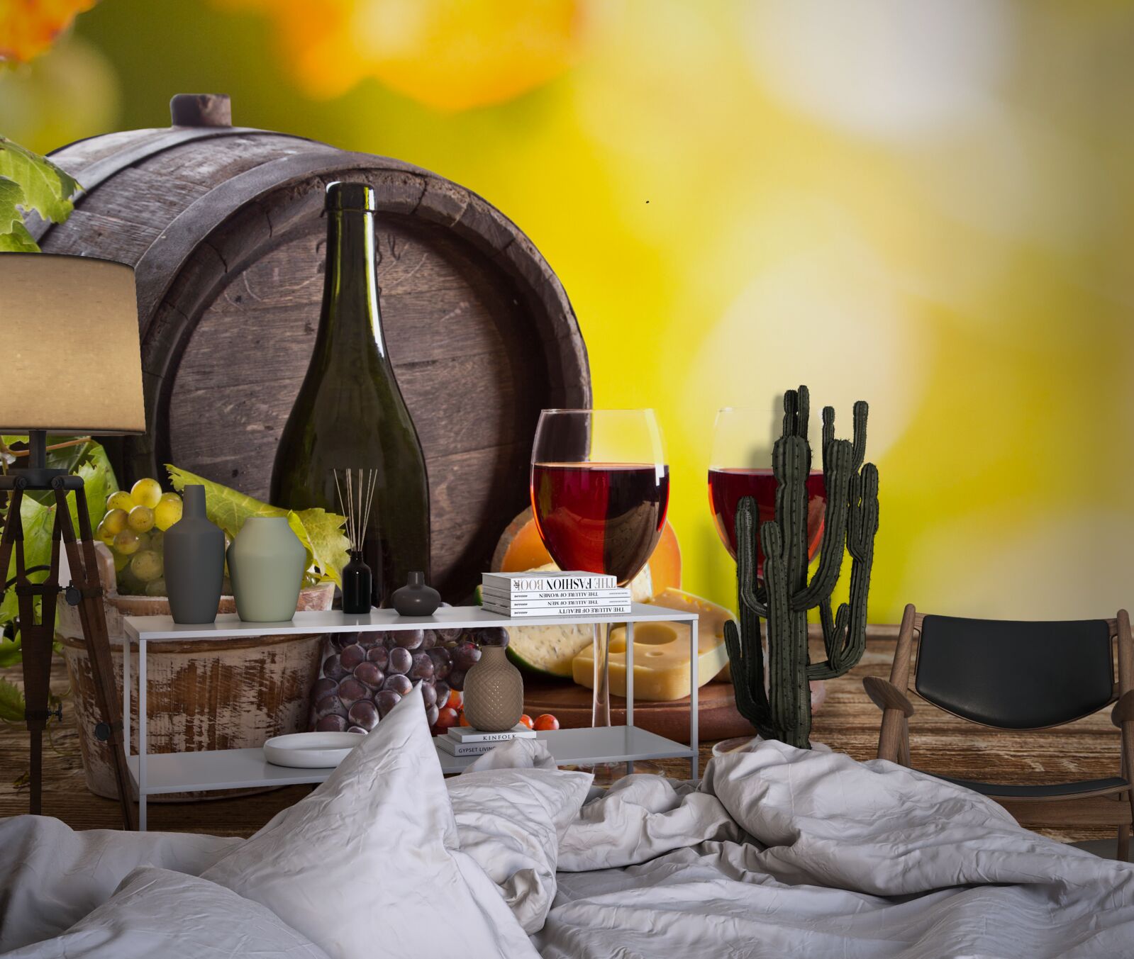 Фотошпалери бочка вина