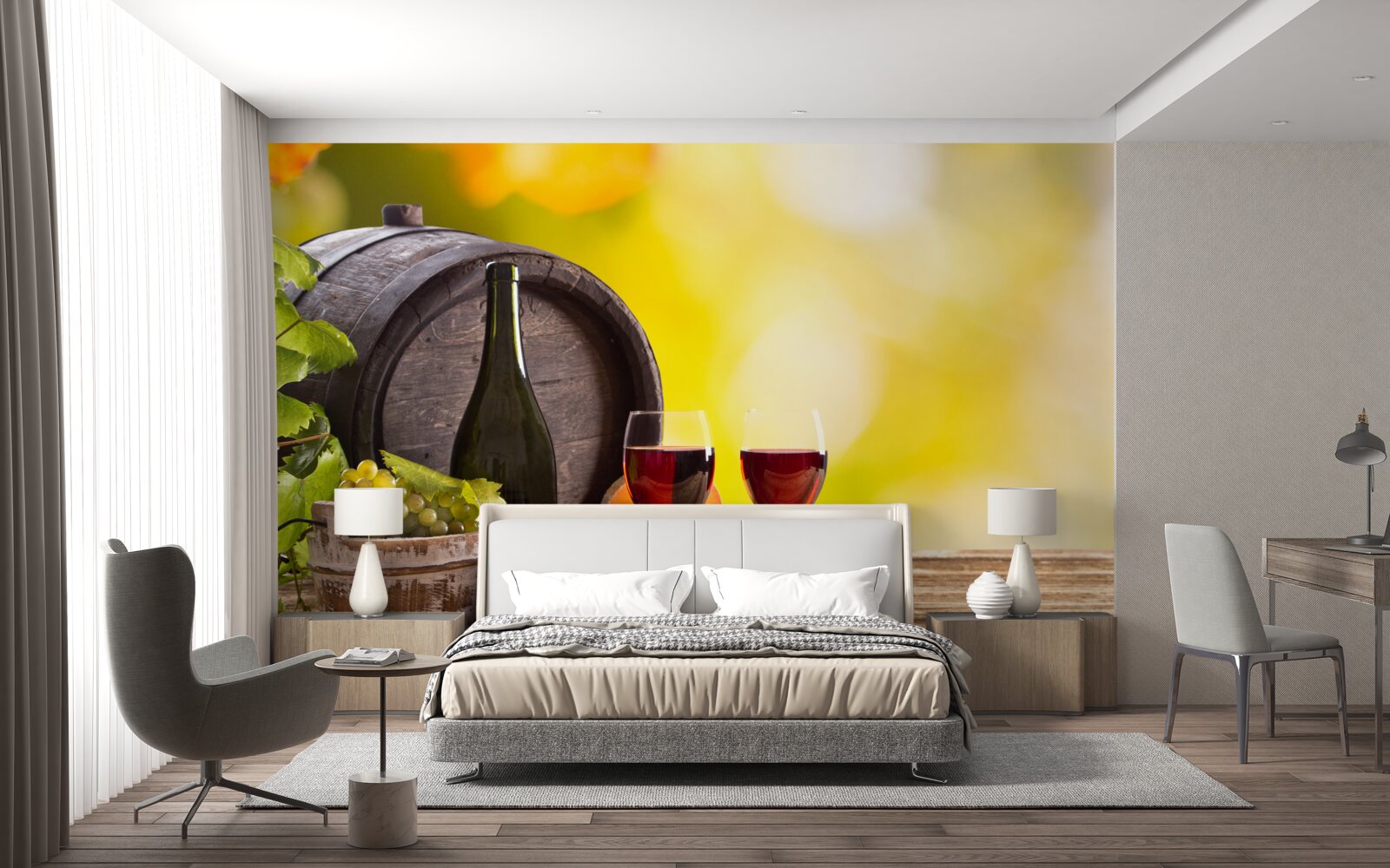 Фотошпалери бочка вина