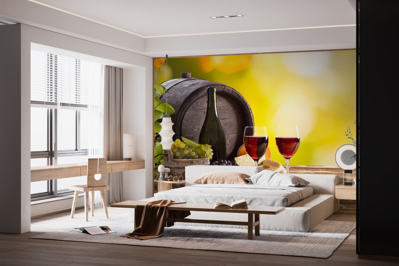 Фотошпалери бочка вина