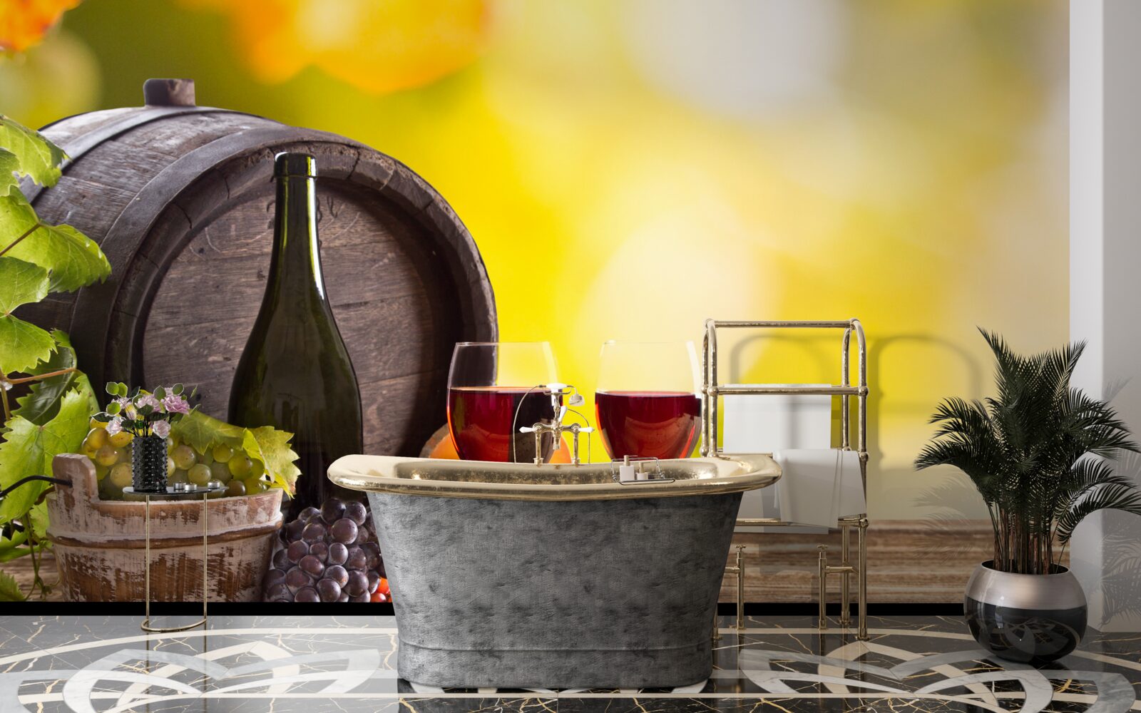 Фотошпалери бочка вина