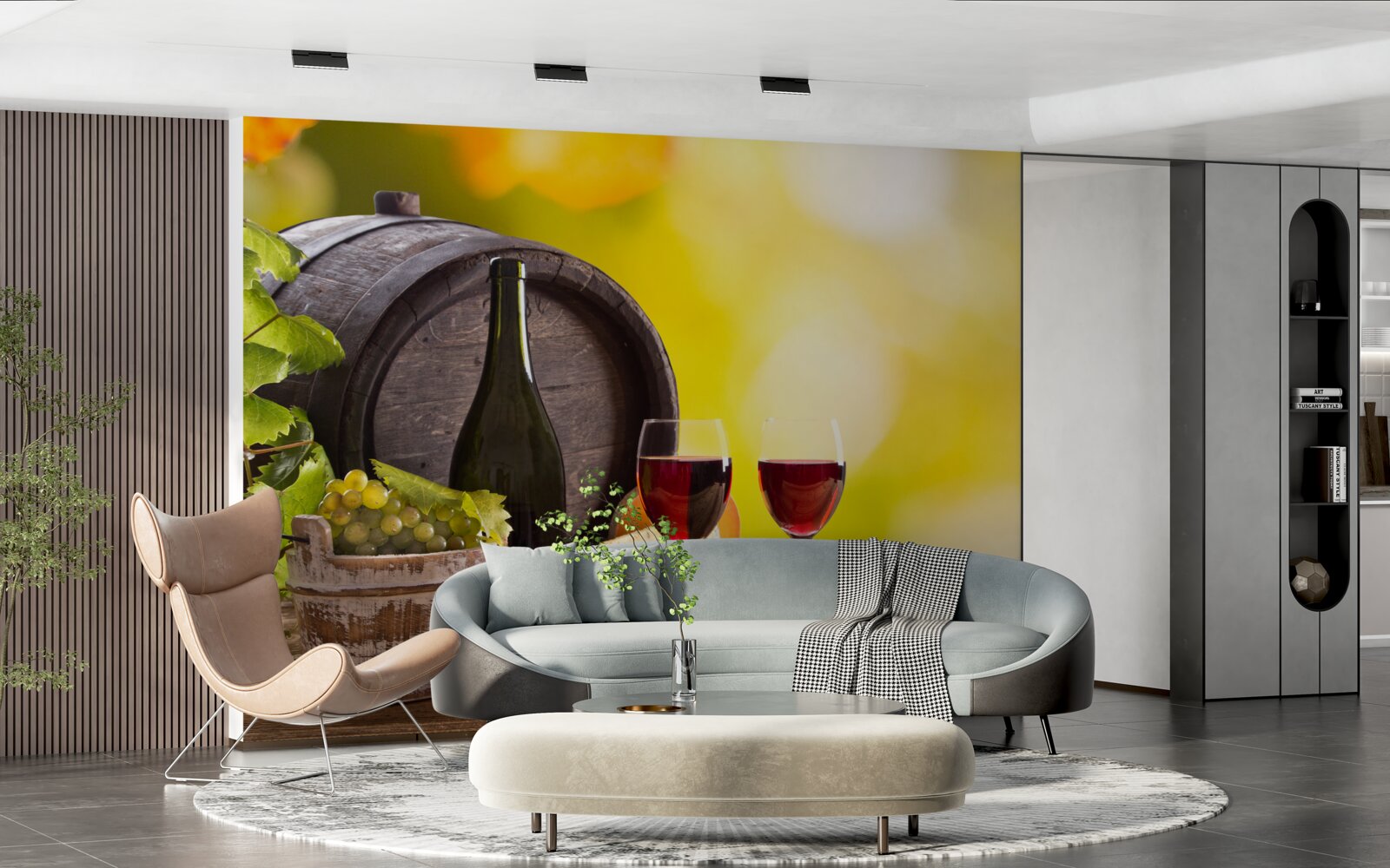 Фотошпалери бочка вина