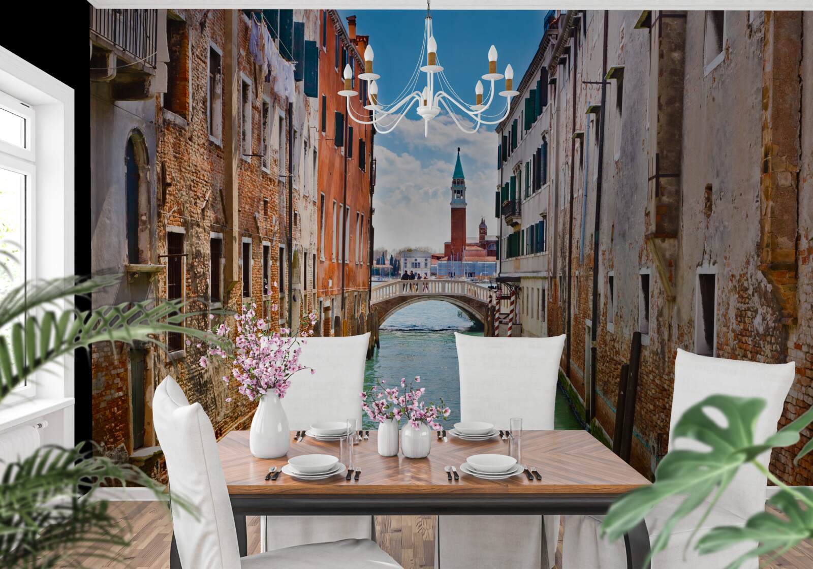 Фотошпалери вид на венеціанський замок з каналу