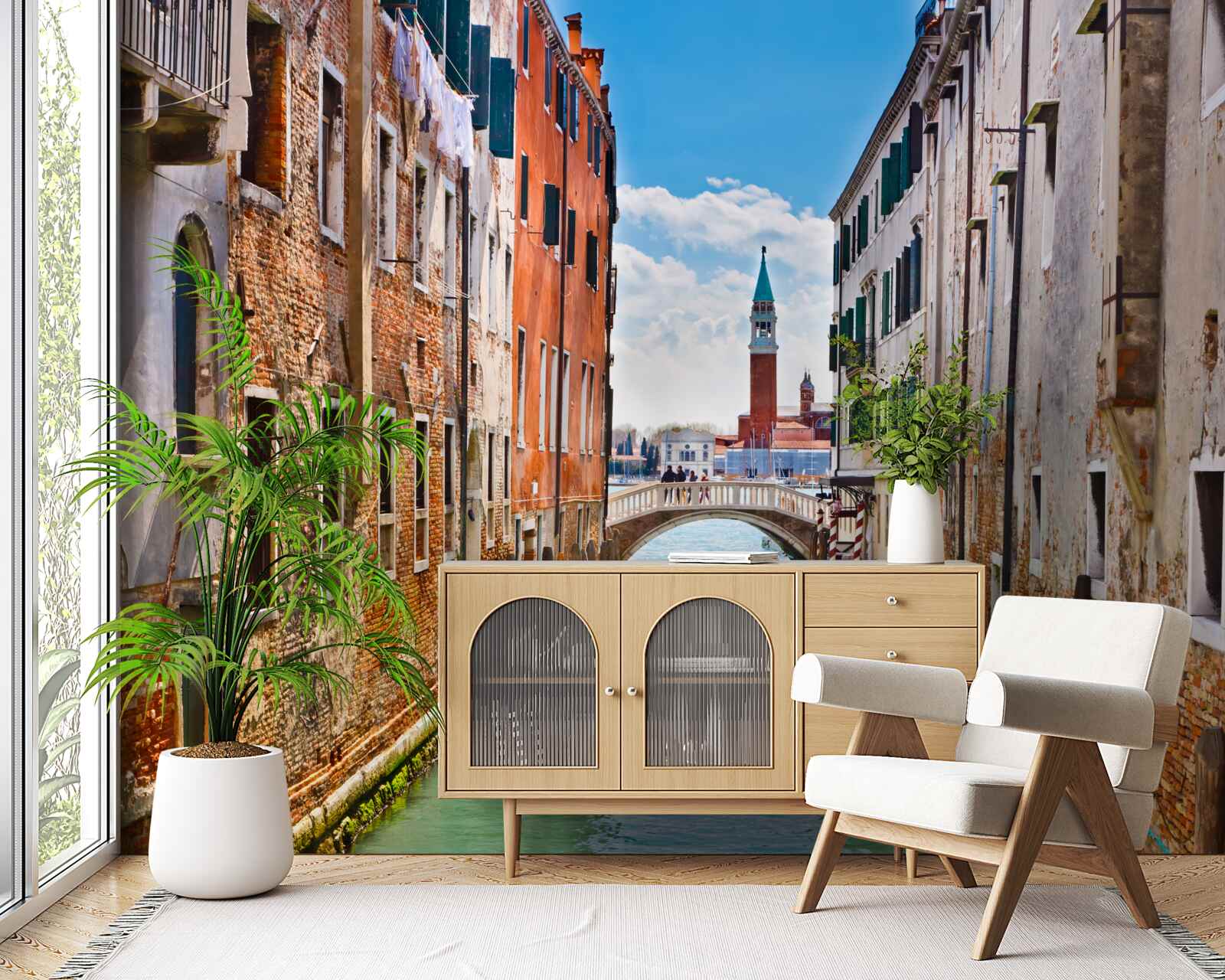 Фотошпалери вид на венеціанський замок з каналу