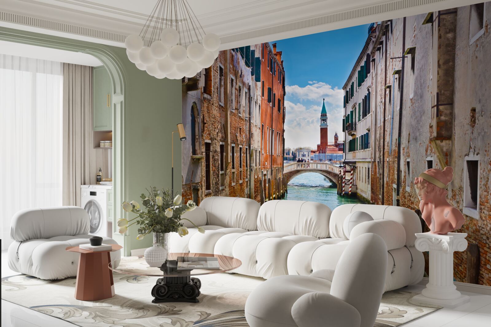 Фотошпалери вид на венеціанський замок з каналу