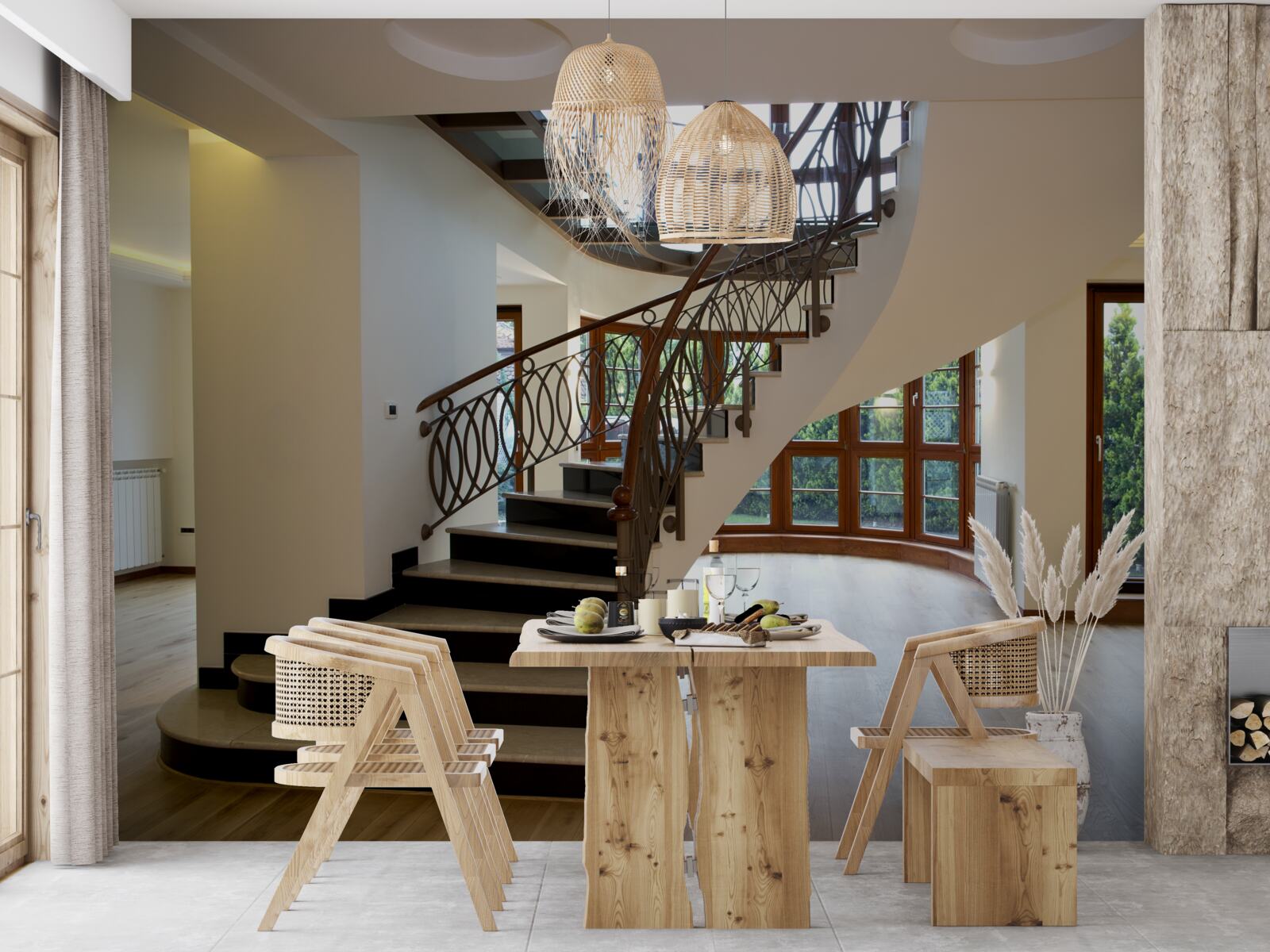 Фотошпалери вестибюль з парадними сходами