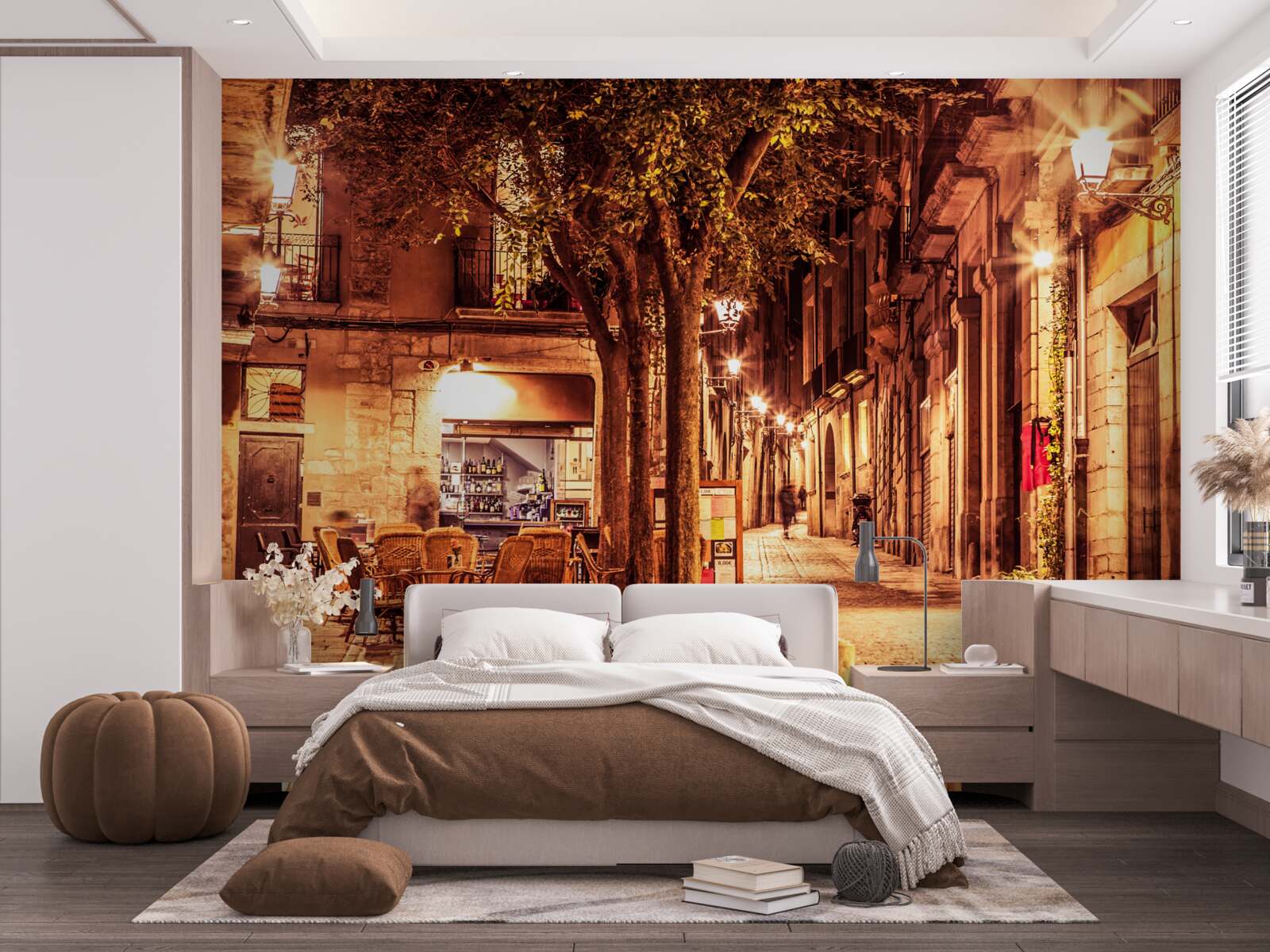 Фотошпалери вечірня вулиця старовинного міста