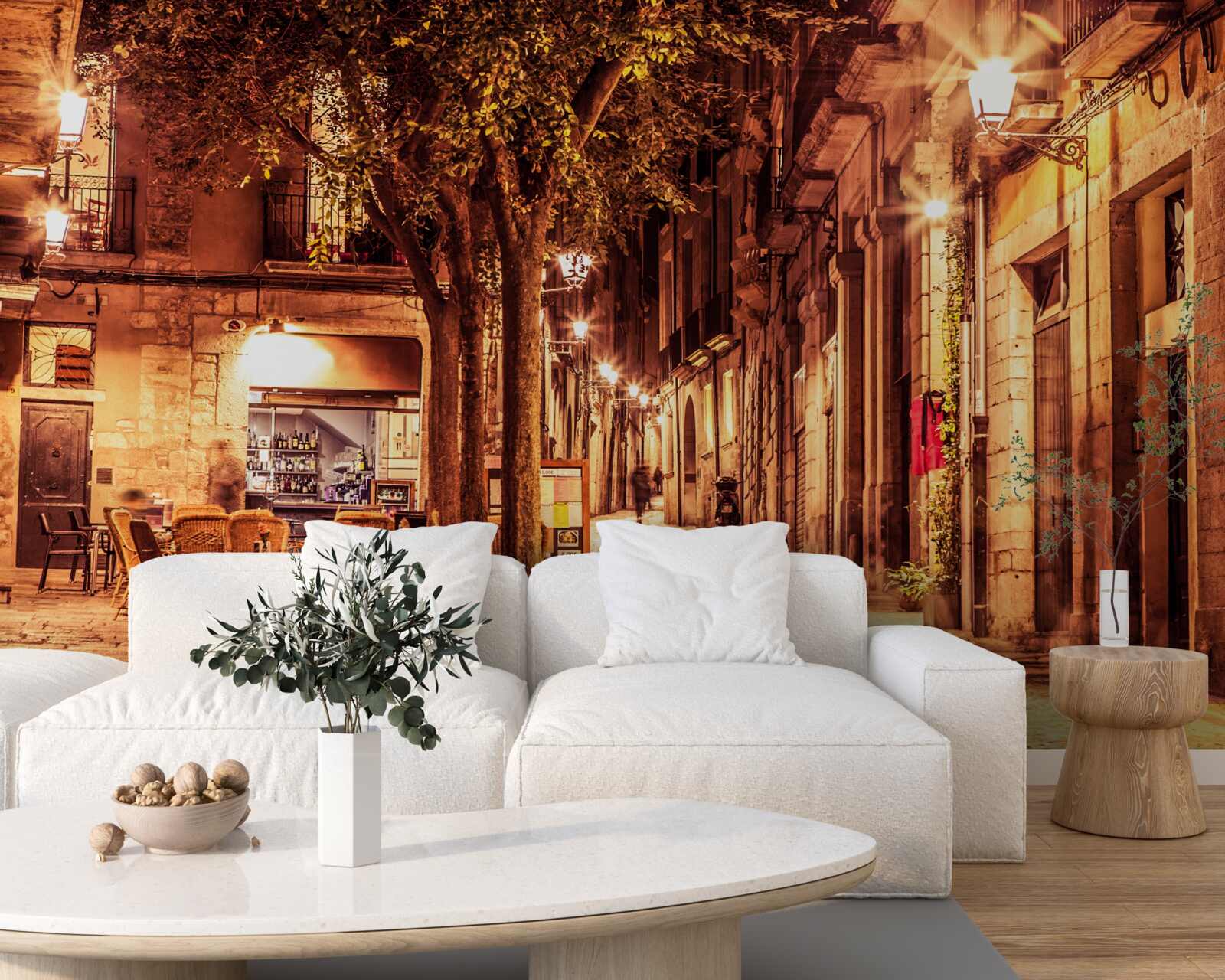 Фотошпалери вечірня вулиця старовинного міста