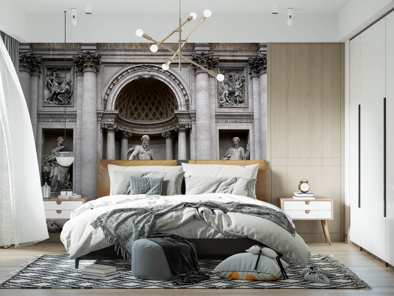 Фотошпалери треби фонтанних статуй