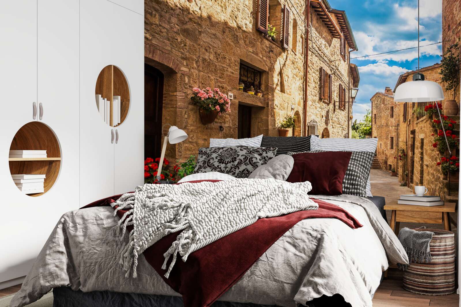 Фотошпалери тосканська вулиця в ясний літній день