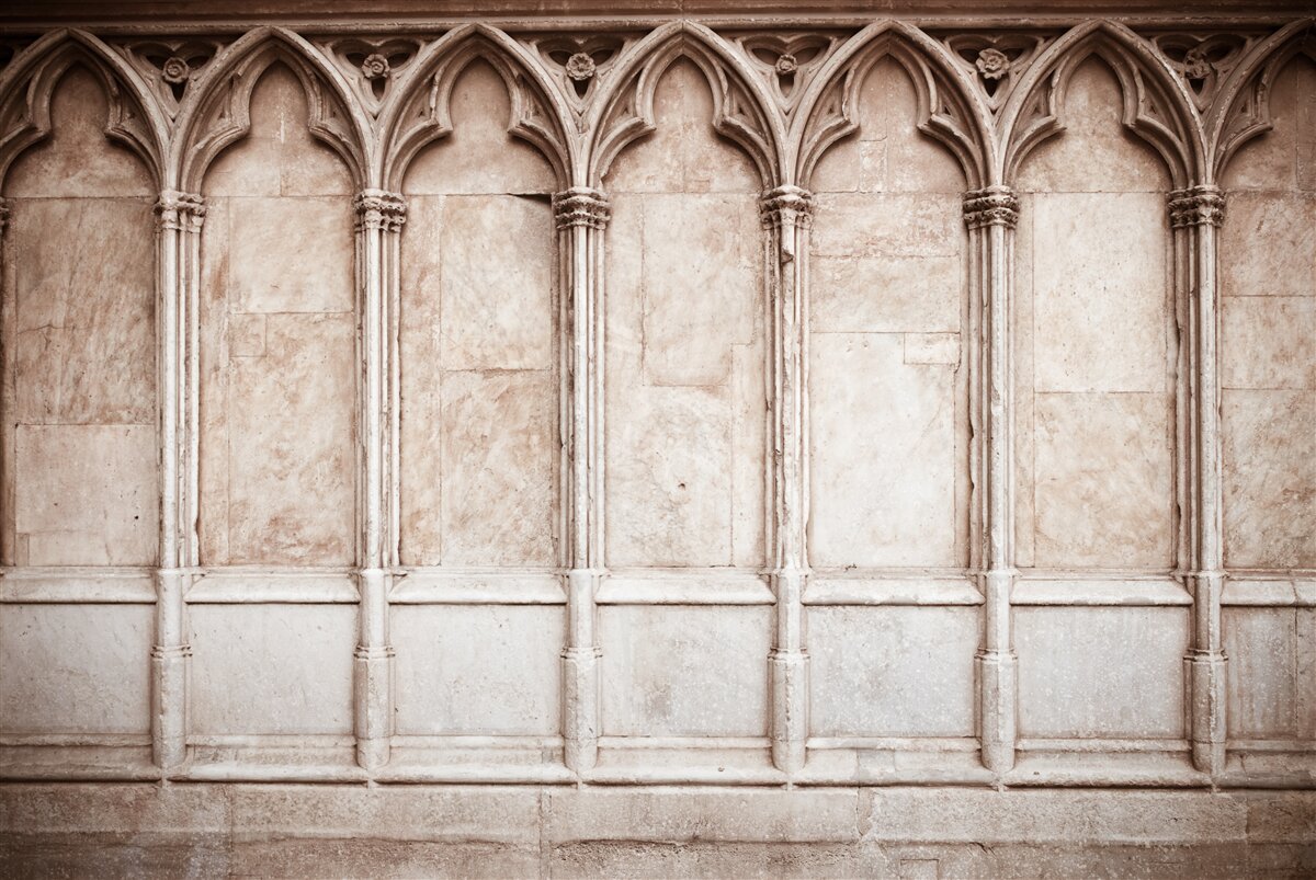 Фотошпалери кам'яні арки в готичному стилі