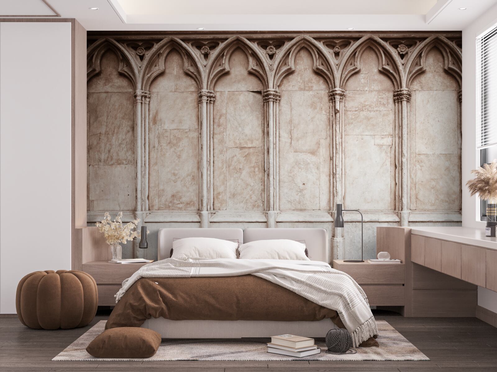 Фотошпалери кам'яні арки в готичному стилі