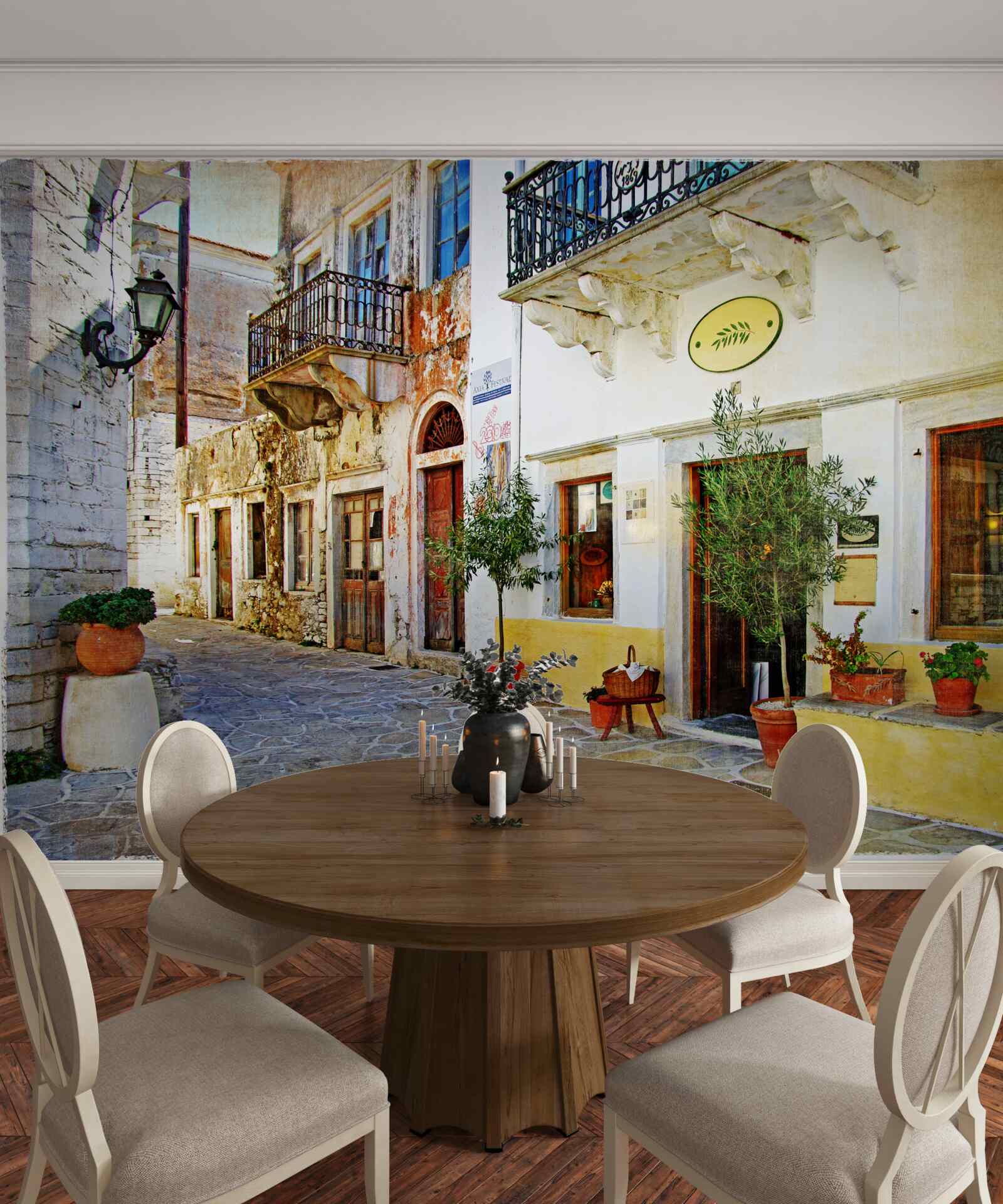 Фотошпалери магазин на старовинній торговій вулиці