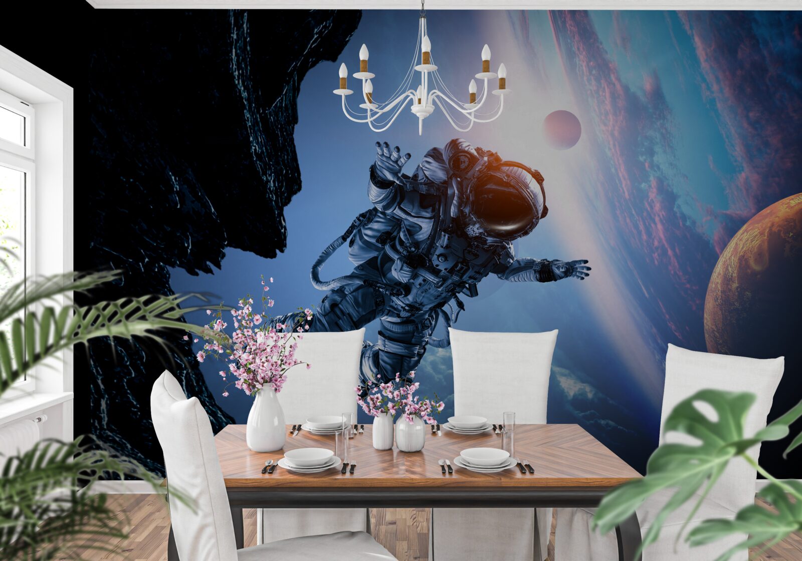 Фотошпалери астронавт у Всесвіті