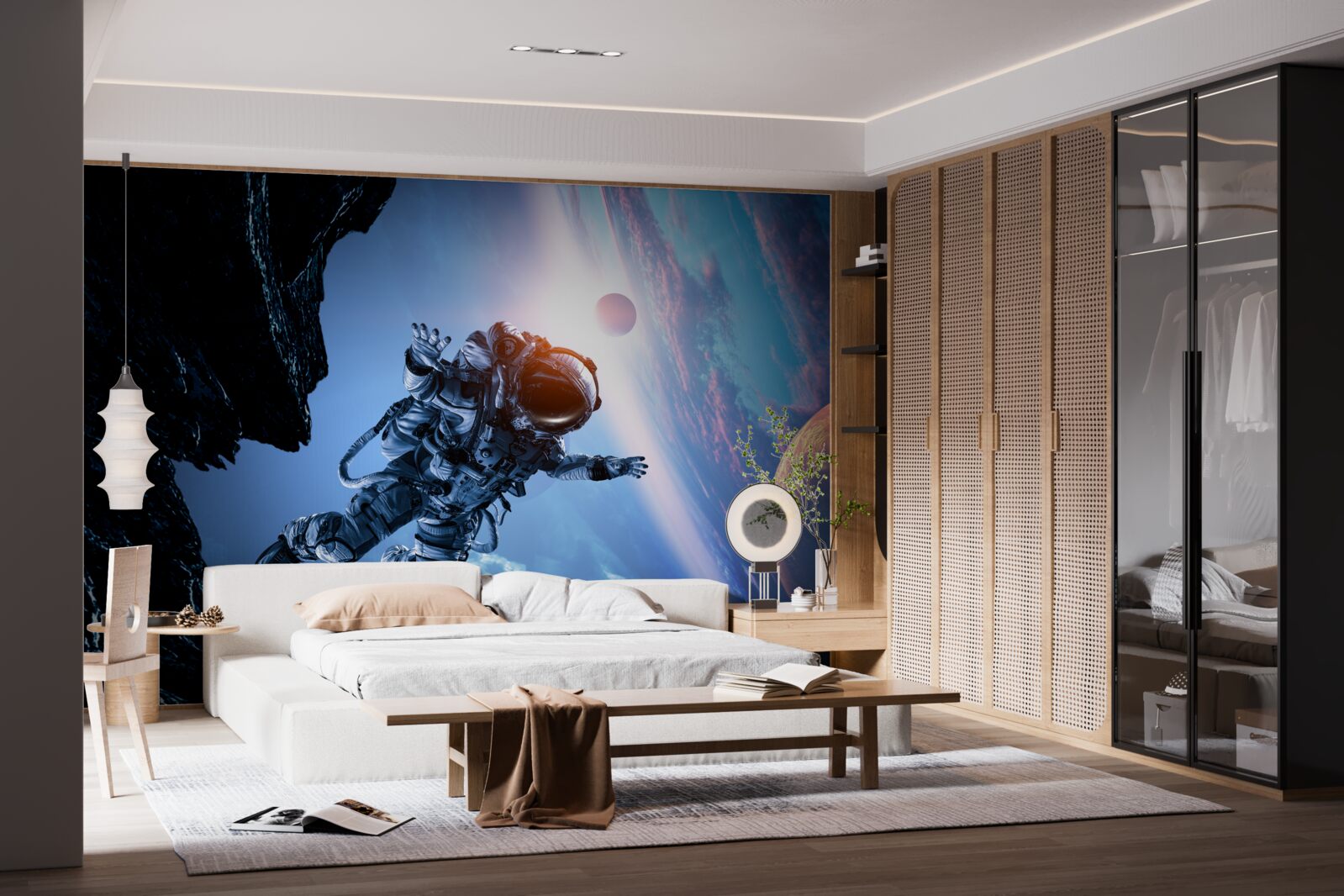 Фотошпалери астронавт у Всесвіті