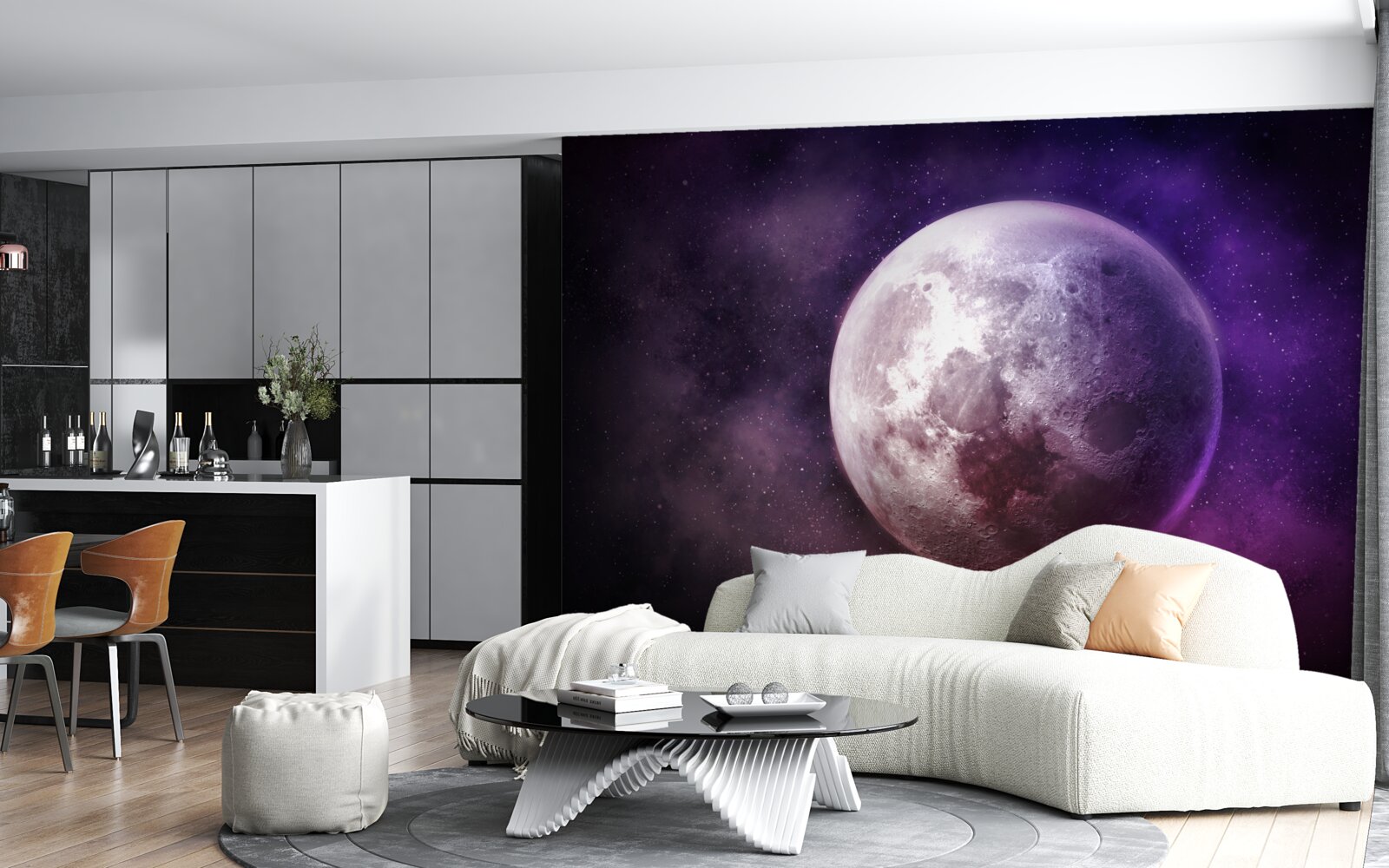 Фотошпалери фіолетові відтінки місяця