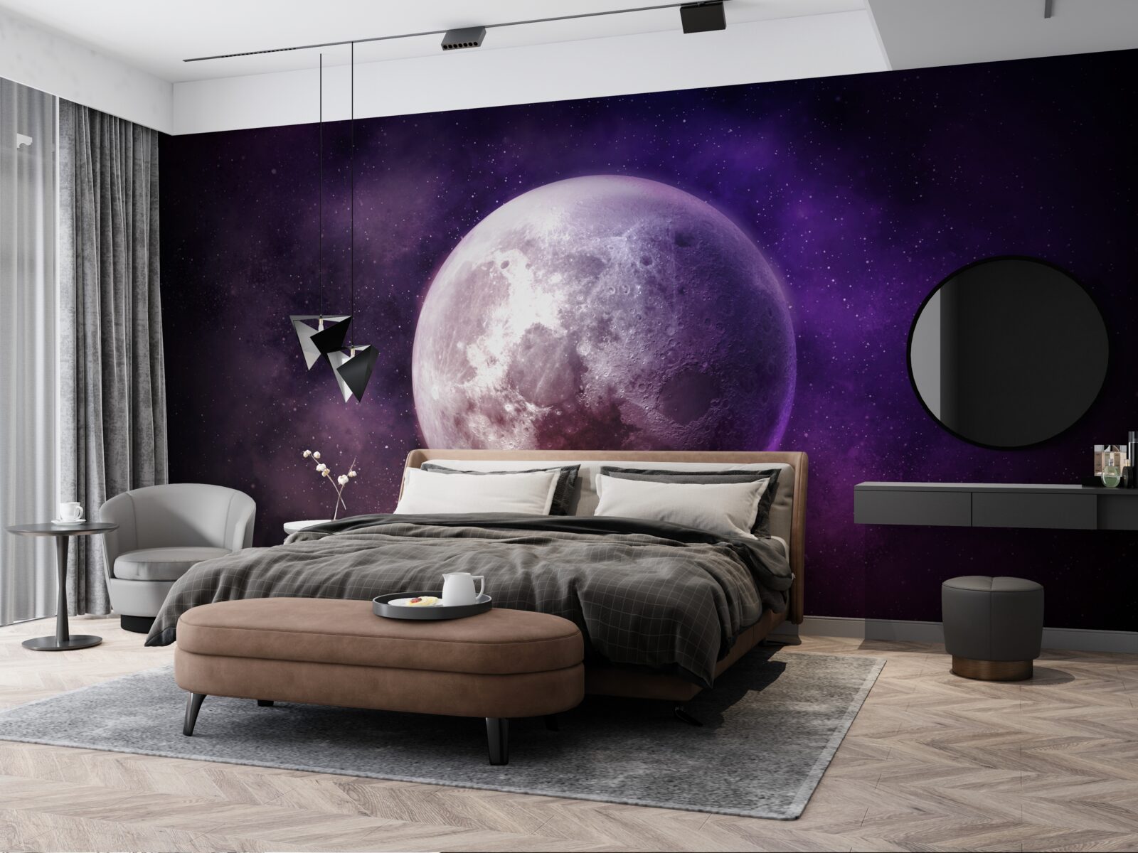 Фотошпалери фіолетові відтінки місяця