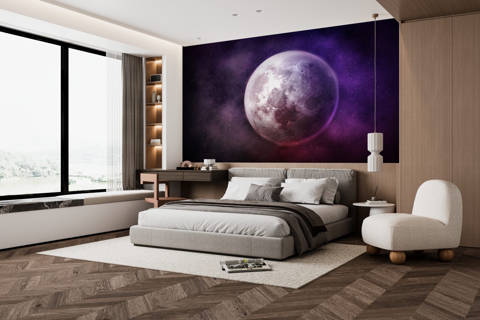 Фотошпалери фіолетові відтінки місяця