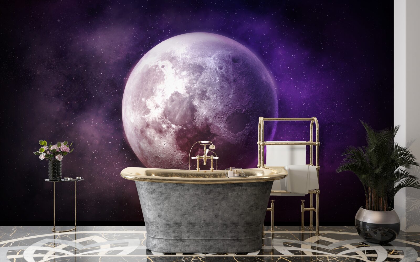 Фотошпалери фіолетові відтінки місяця