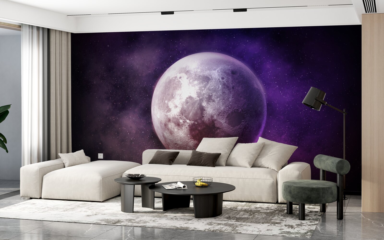 Фотошпалери фіолетові відтінки місяця