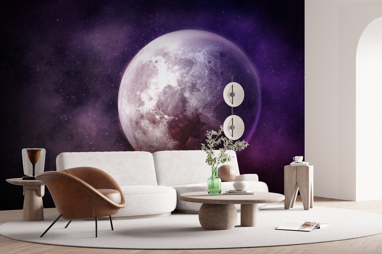 Фотошпалери фіолетові відтінки місяця