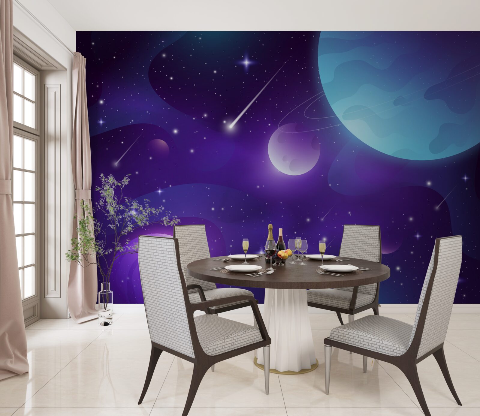 Фотошпалери зірки та планети у Всесвіті