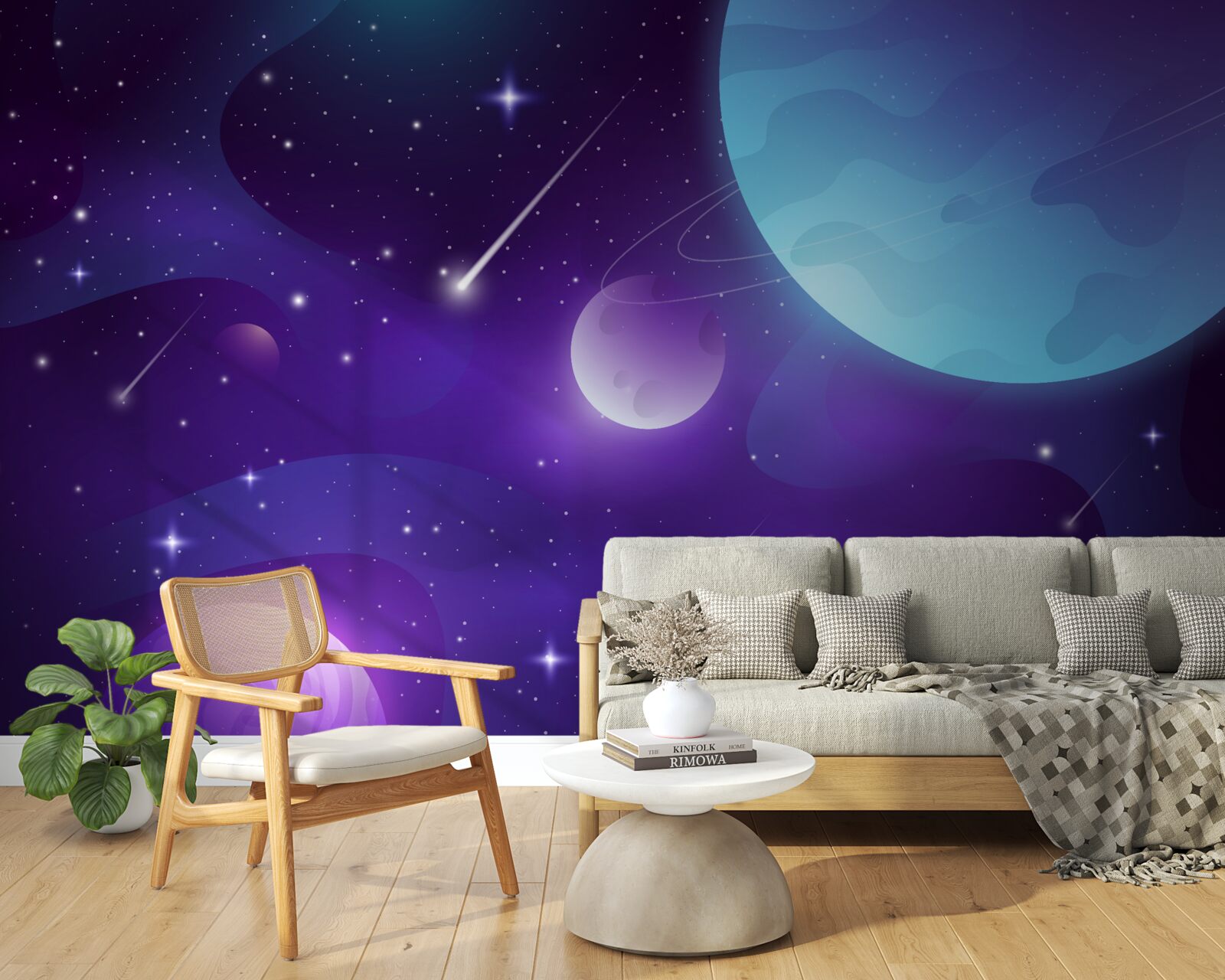 Фотошпалери зірки та планети у Всесвіті