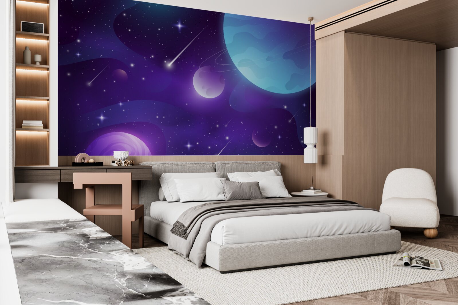 Фотошпалери зірки та планети у Всесвіті