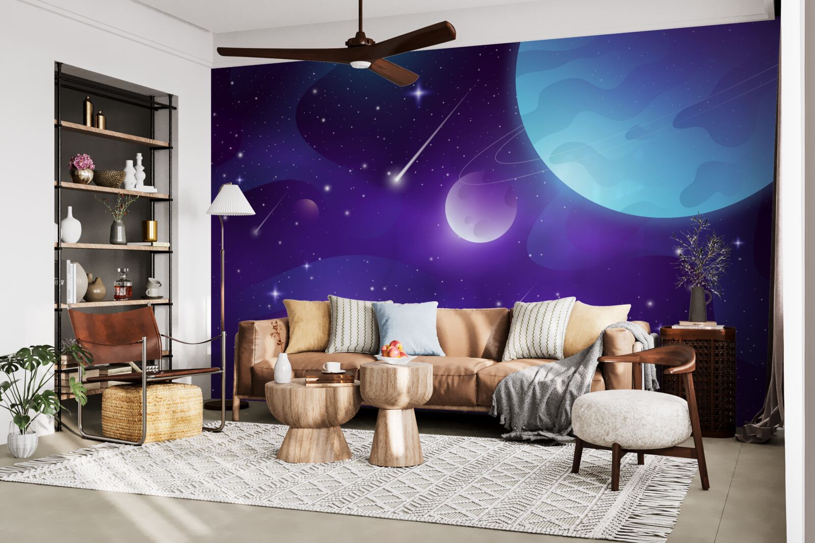 Фотошпалери зірки та планети у Всесвіті