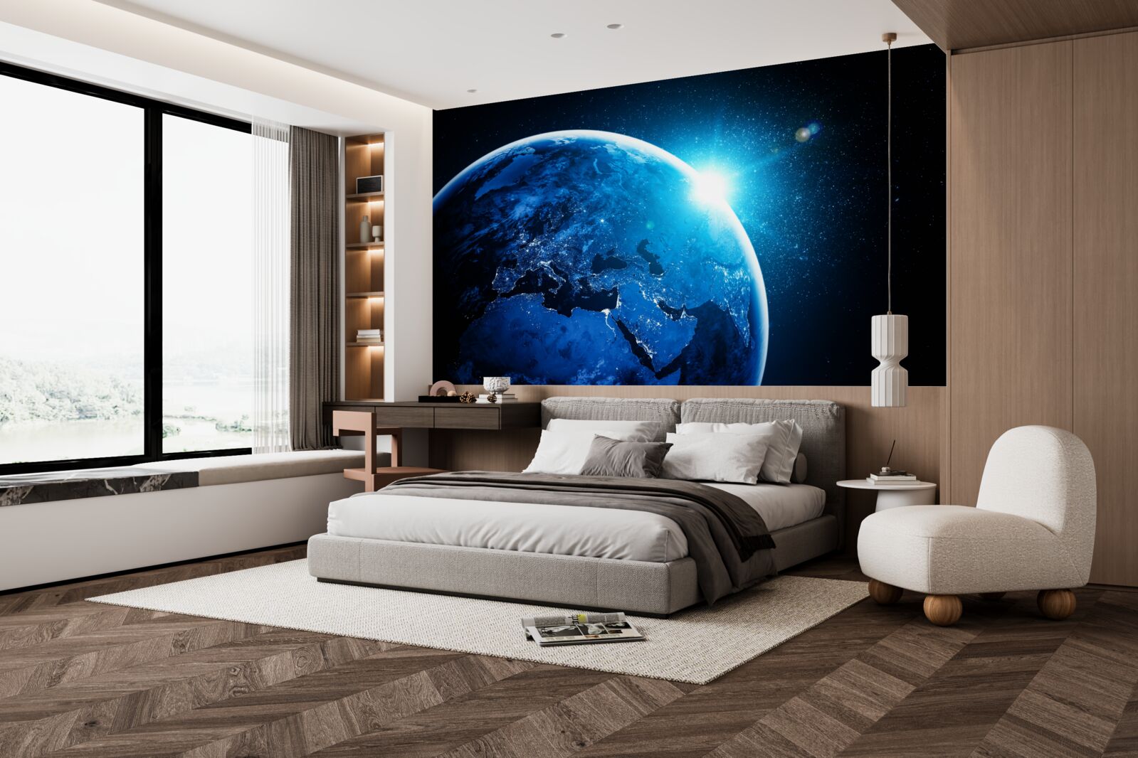 Фотошпалери холодний світанок огорнув землю