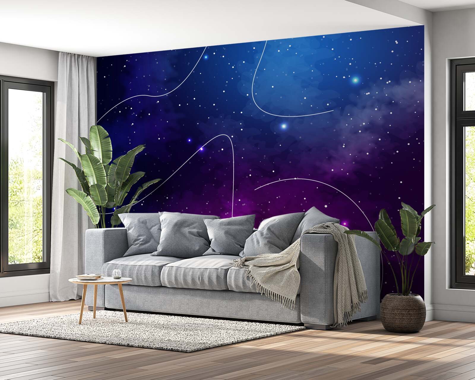 Фотошпалери ніч занурилася в космічну темряву