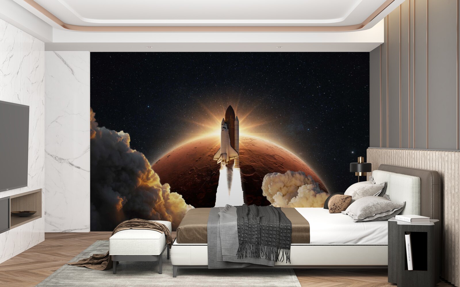 Фотошпалери космічна подорож корабля