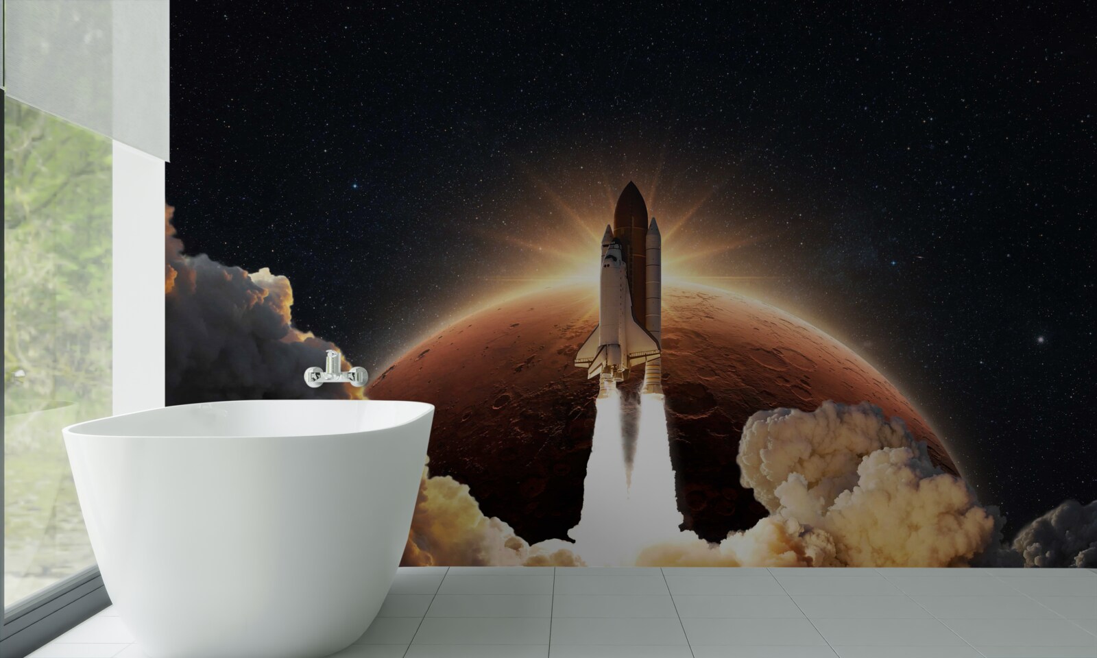 Фотошпалери космічна подорож корабля