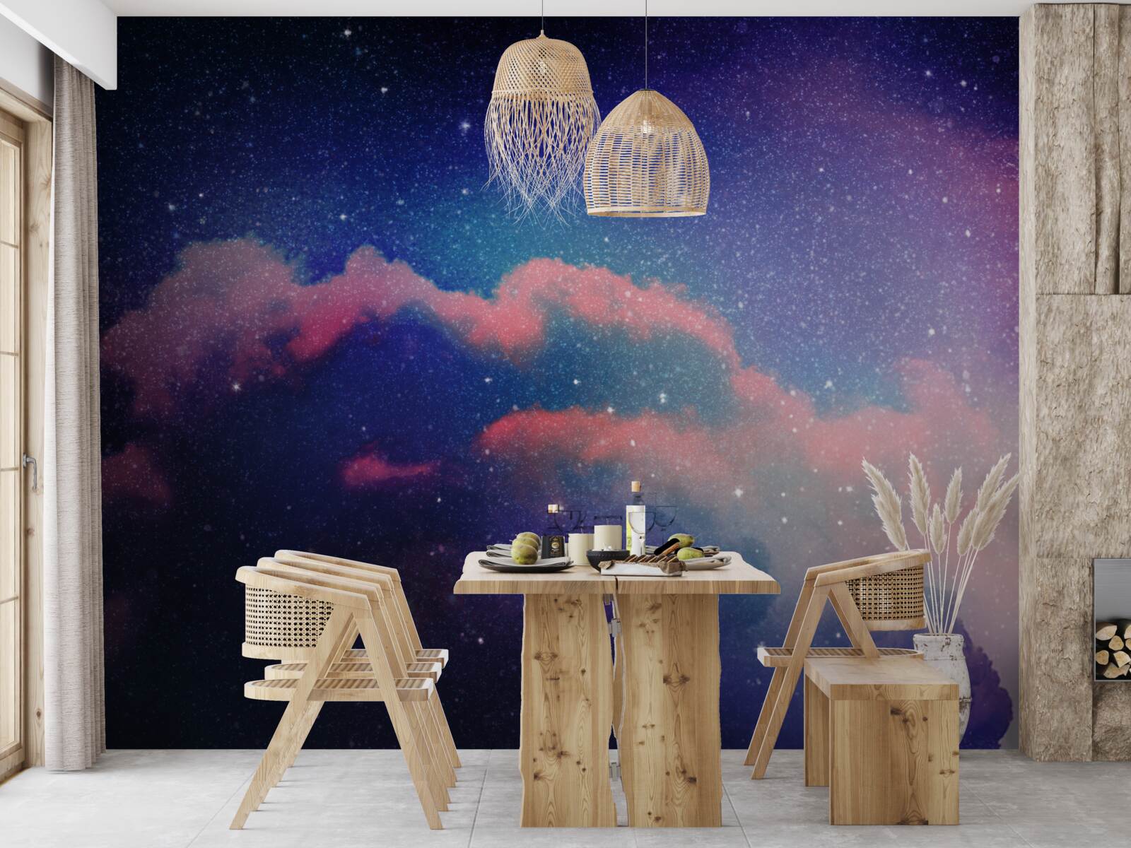 Фотошпалери зірки та зоряні пилові струмені